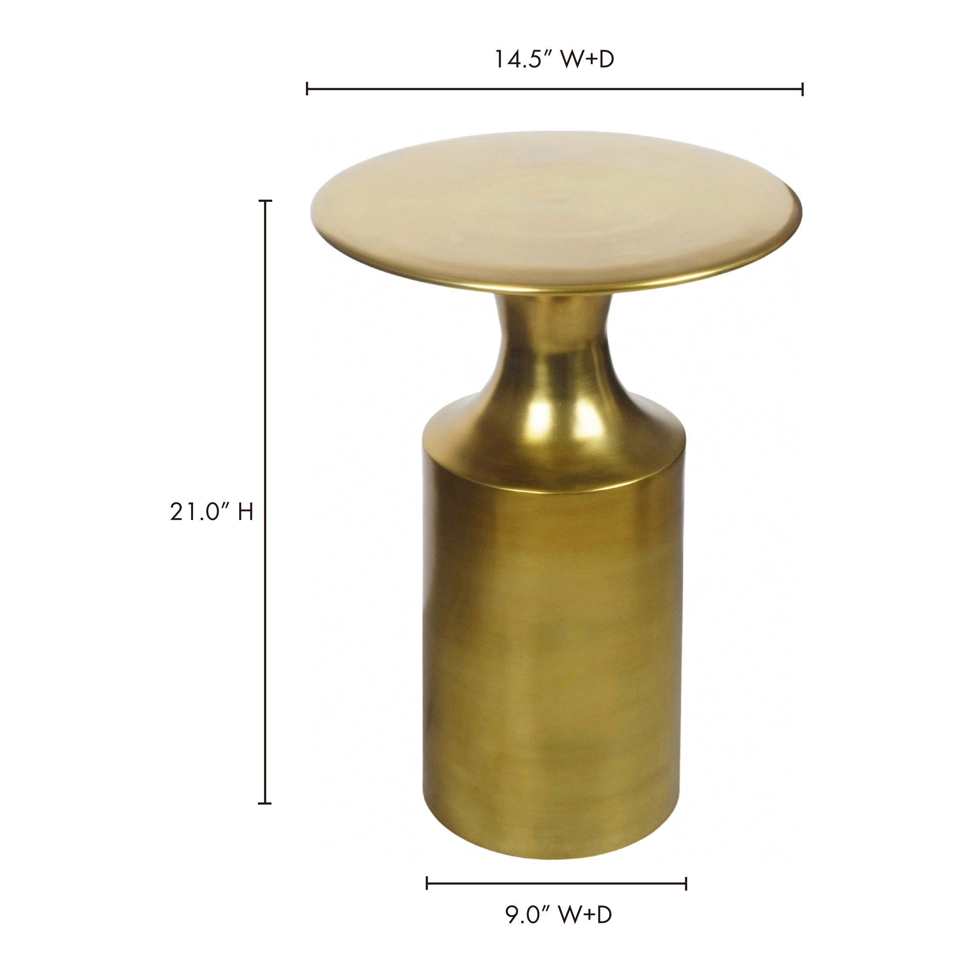 Rassa Accent Table Polished Zinc by Moe's Home Collection - view 5