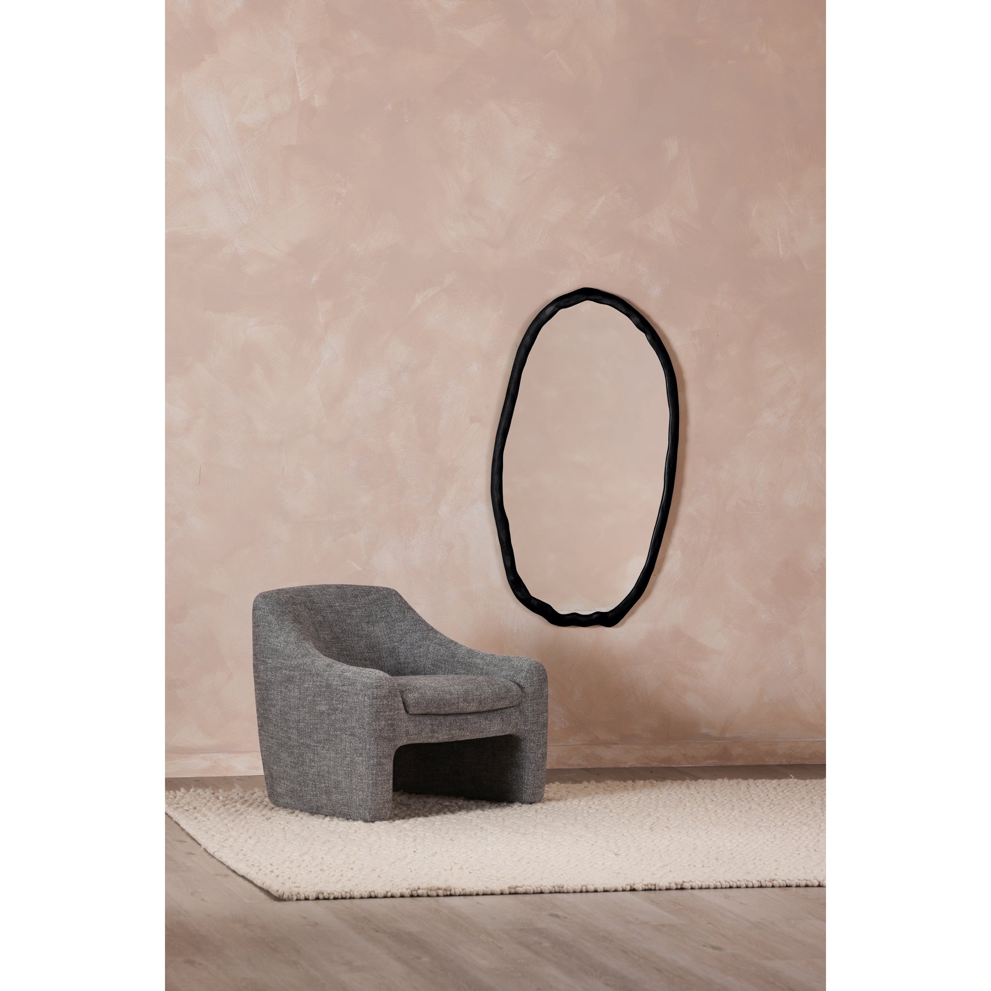 Foundry Oval Mirror Black by Moe's Home Collection - view 4