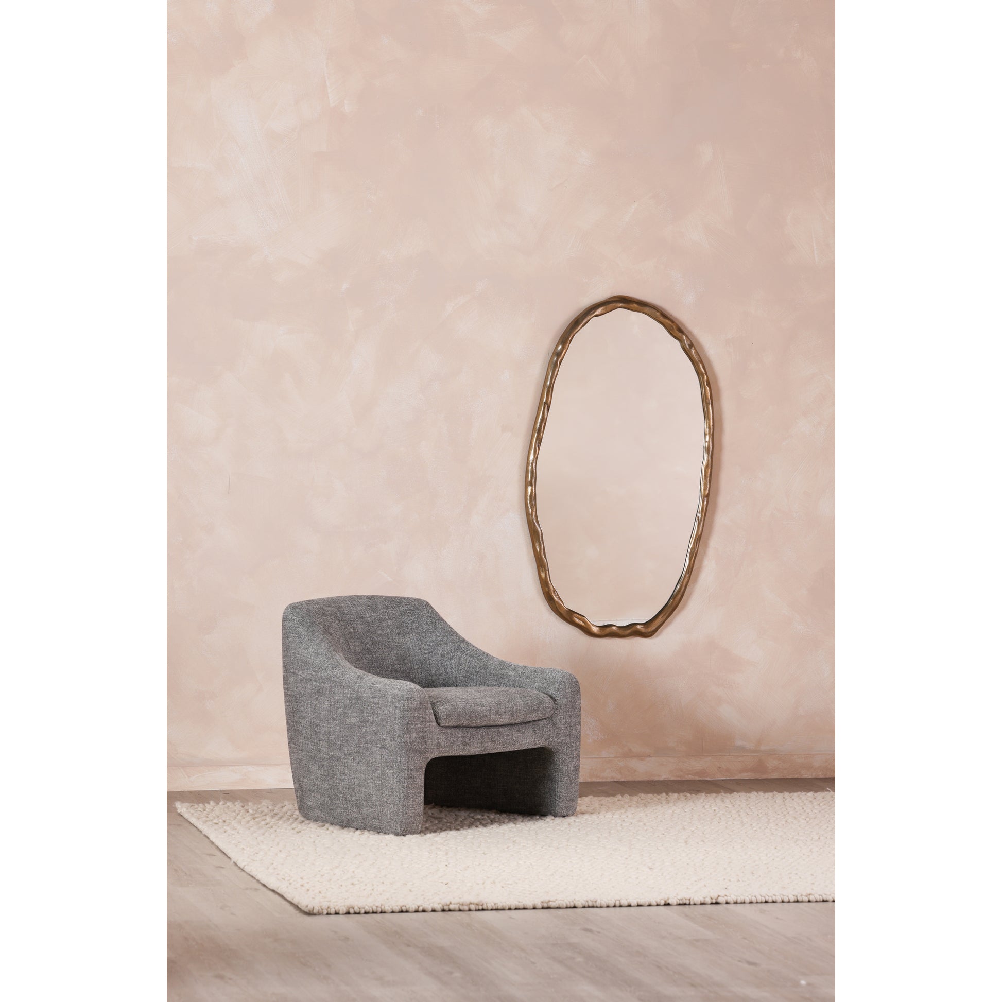 Foundry Oval Mirror Gold by Moe's Home Collection - view 4