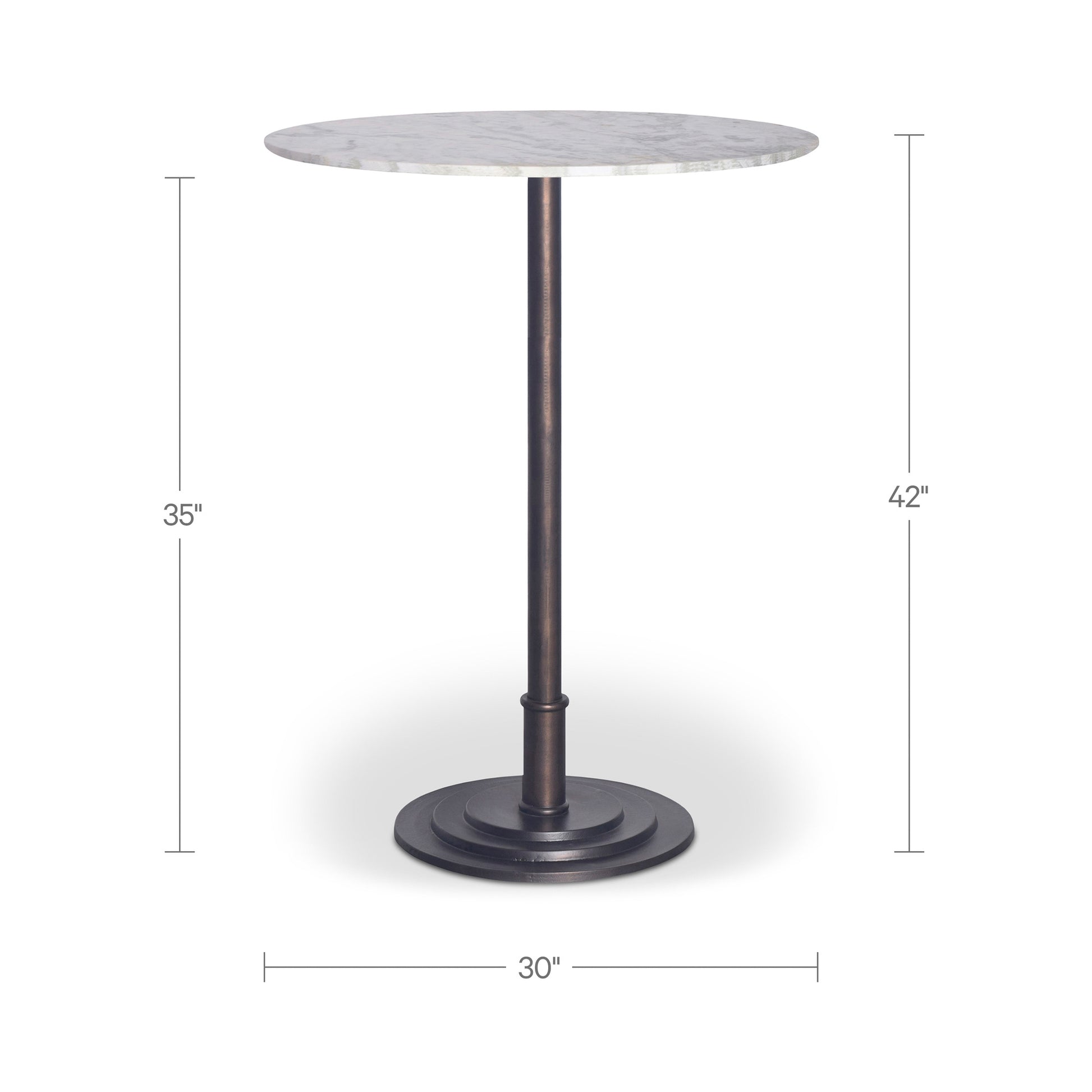 Tori Outdoor Bar Table White Marble by Moe's Home Collection - view 2