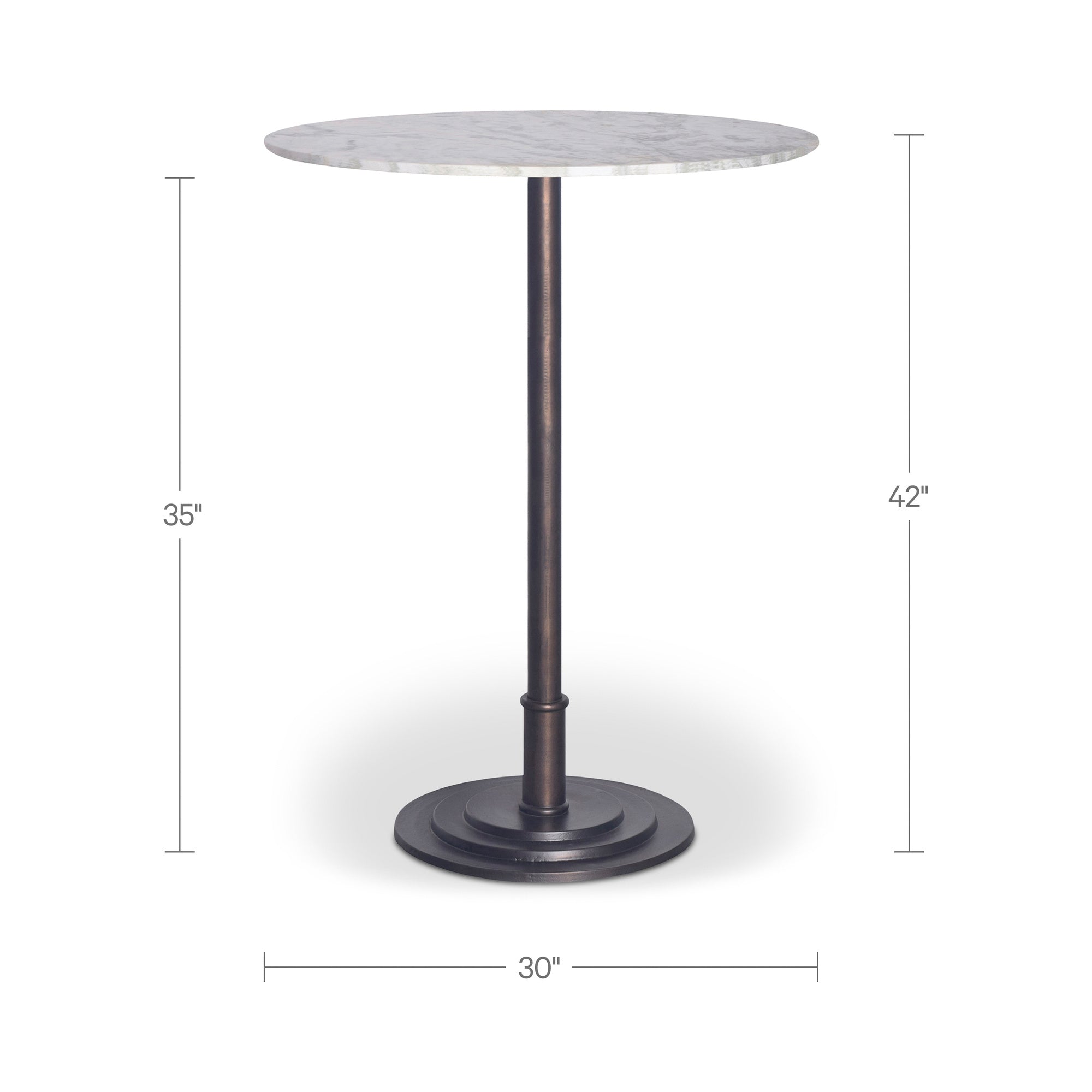 Tori Outdoor Bar Table White Marble by Moe's Home Collection - view 2