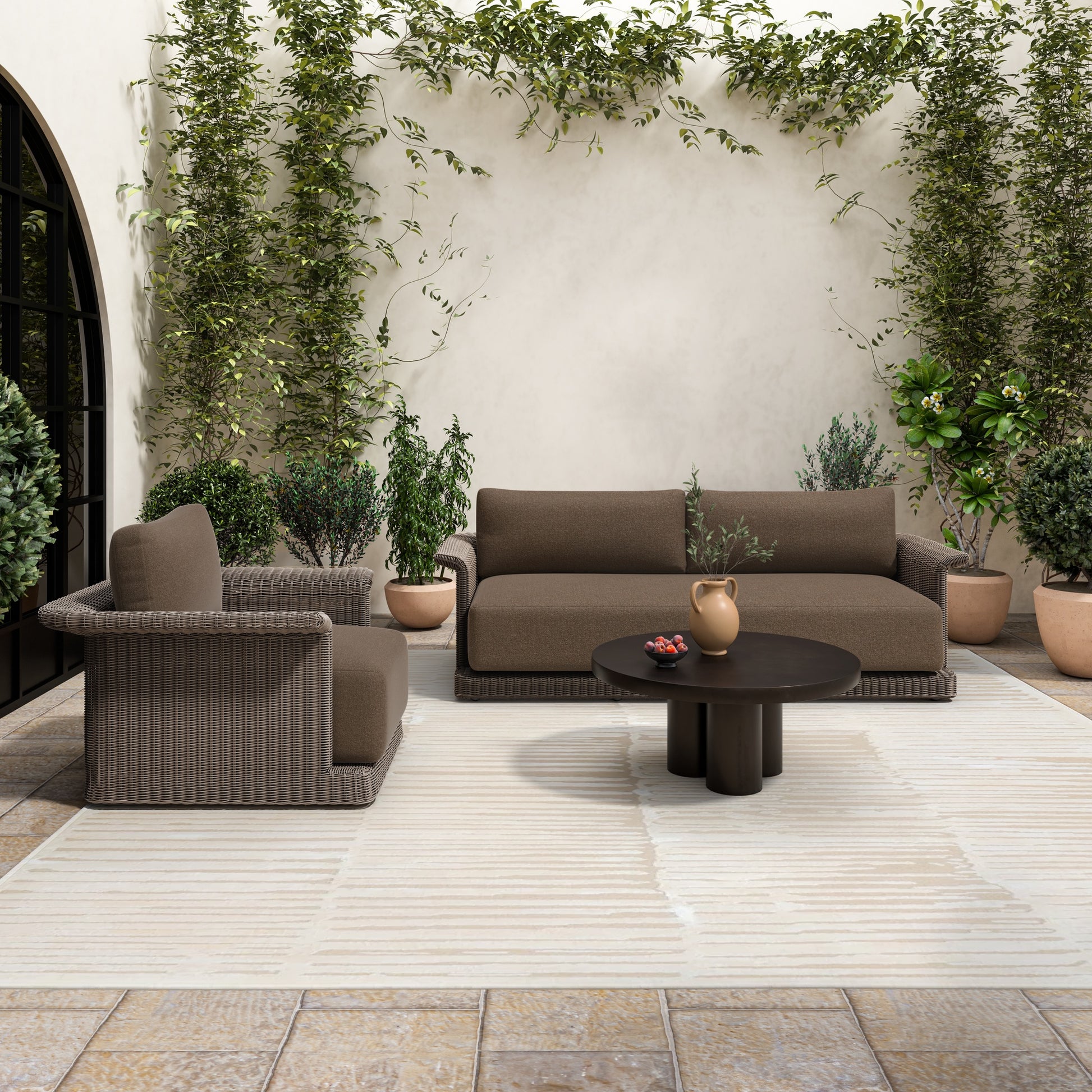 Logan Outdoor Coffee table Black by Moe's Home Collection - view 7