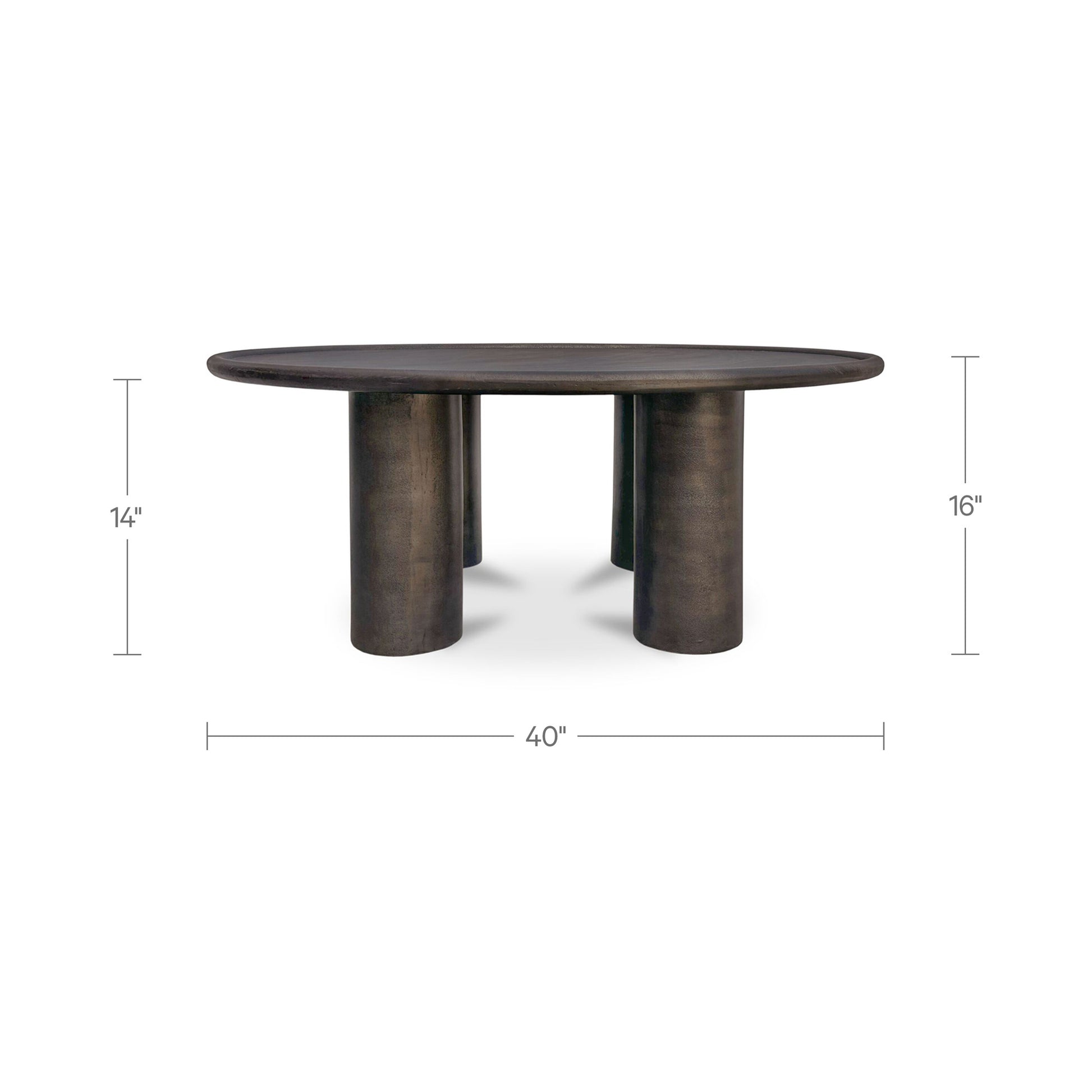 Deacon Outdoor Coffee Table Deep Bronze by Moe's Home Collection - view 2