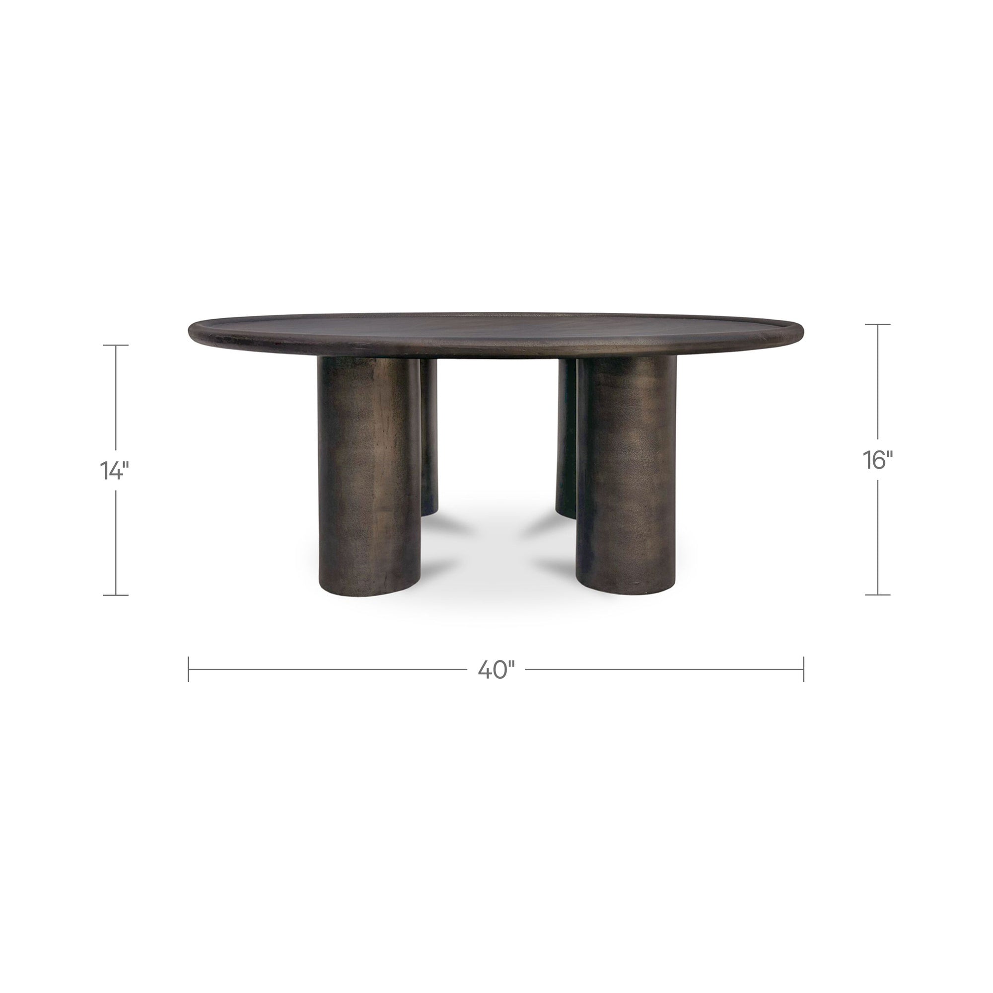 Deacon Outdoor Coffee Table Deep Bronze by Moe's Home Collection - view 2