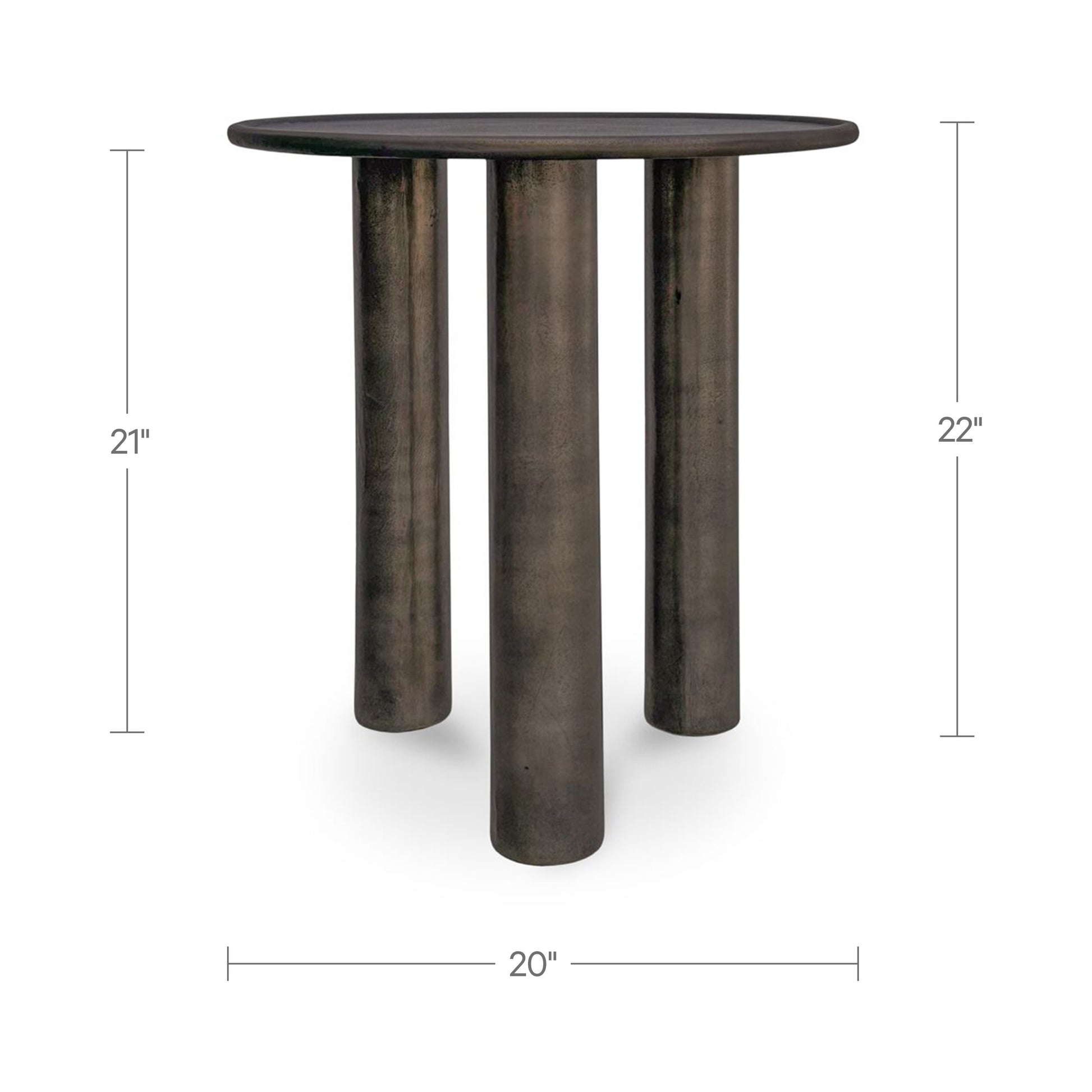 Deacon Outdoor Side Table Deep Bronze by Moe's Home Collection - view 2