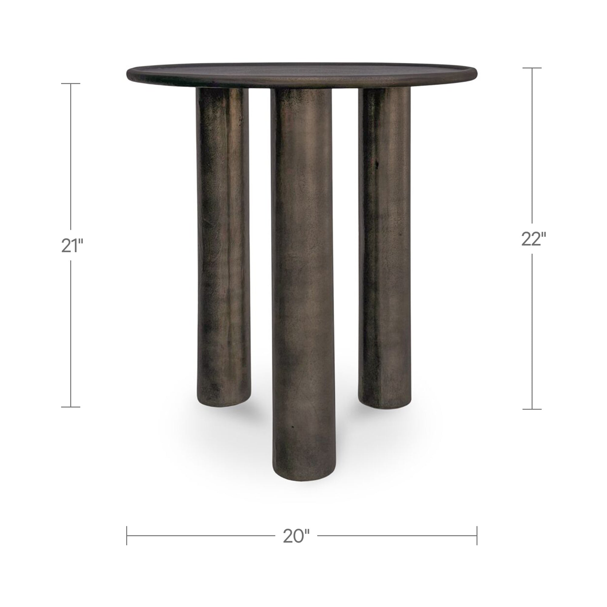 Deacon Outdoor Side Table Deep Bronze by Moe's Home Collection - view 2