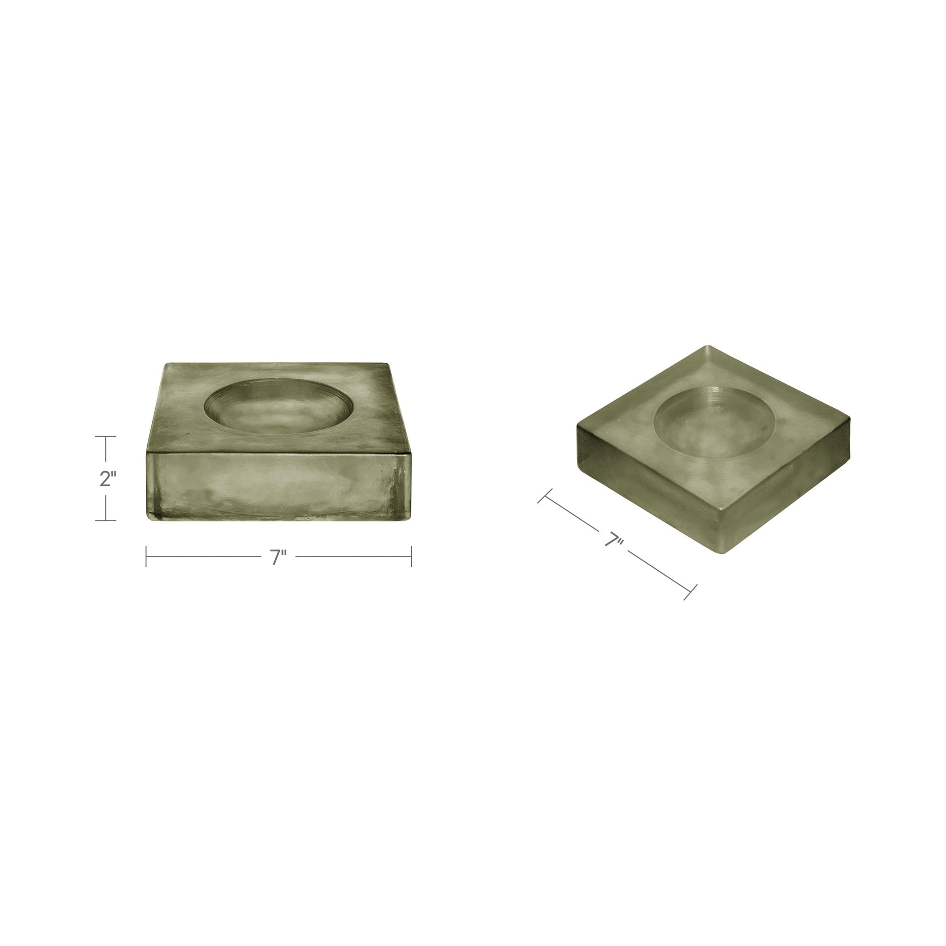Miro Glass Catchall Muted Sage by Moe's Home Collection - view 2