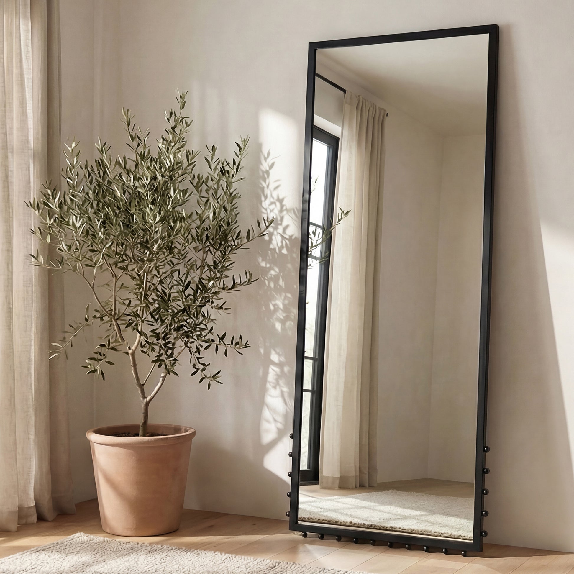 Figaro Floor Mirror Black by Moe's Home Collection - view 2