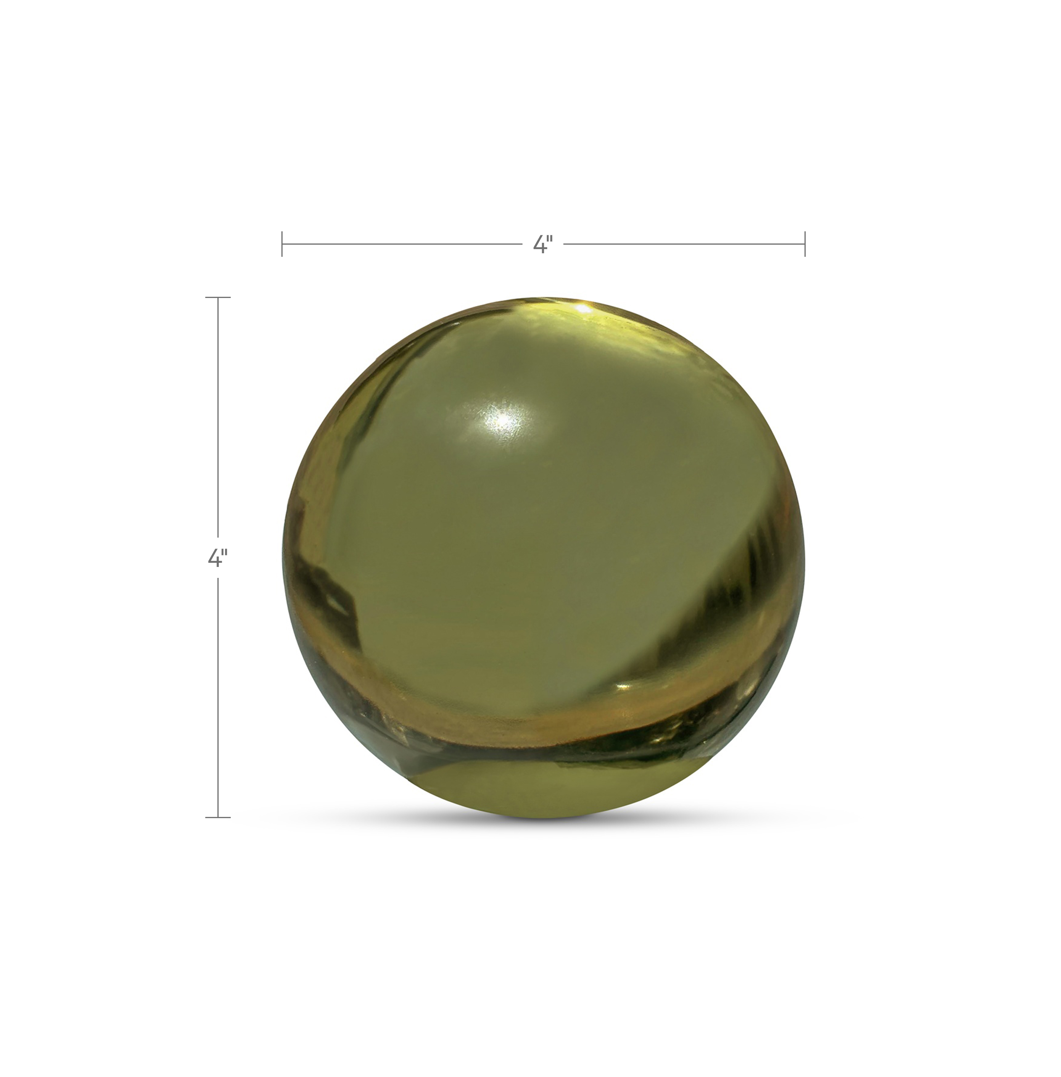 Bonn Cast Glass Decorative Object Olive by Moe's Home Collection - view 3