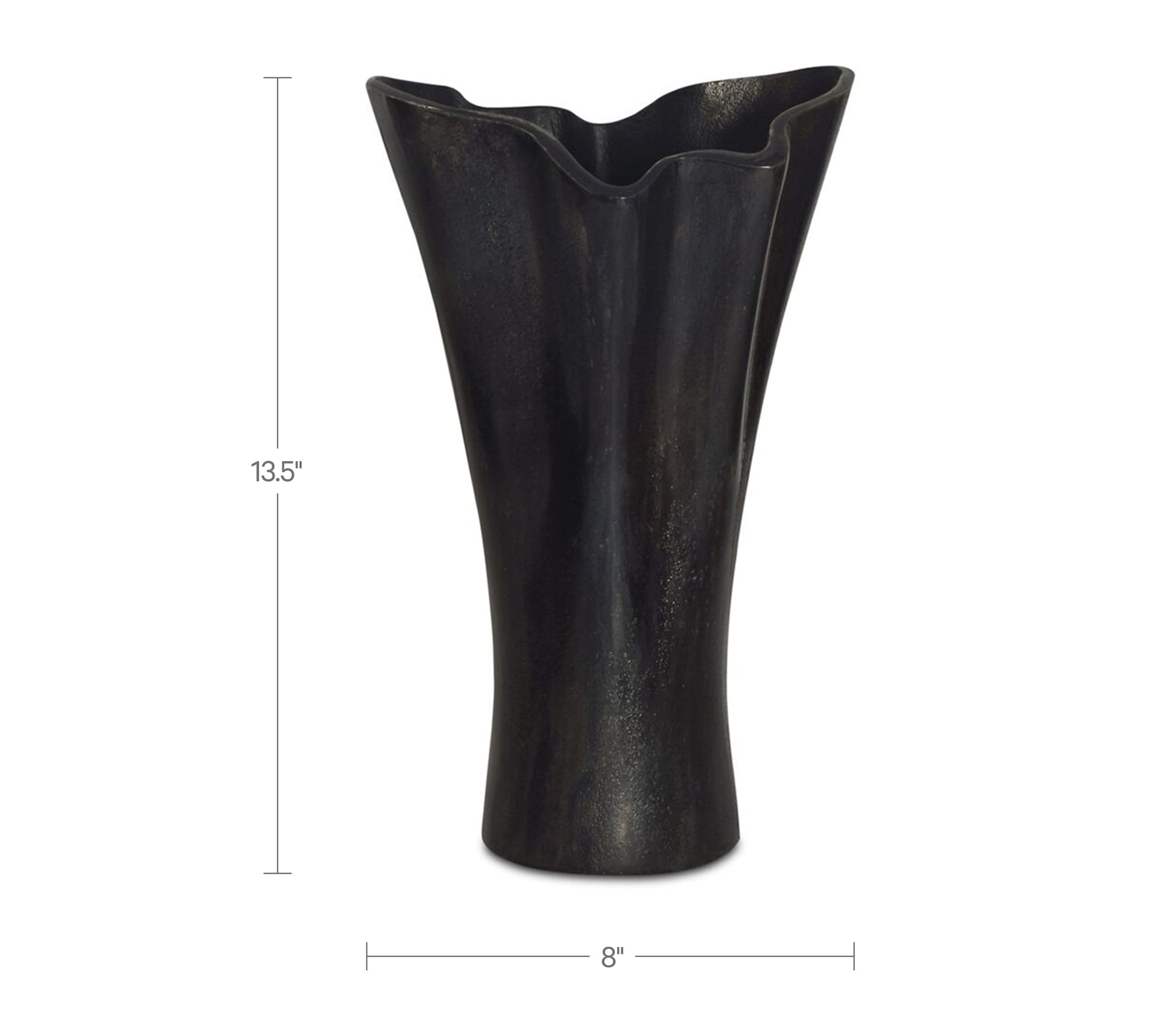 Yeri Cast Aluminum Vase Black by Moe's Home Collection - view 3