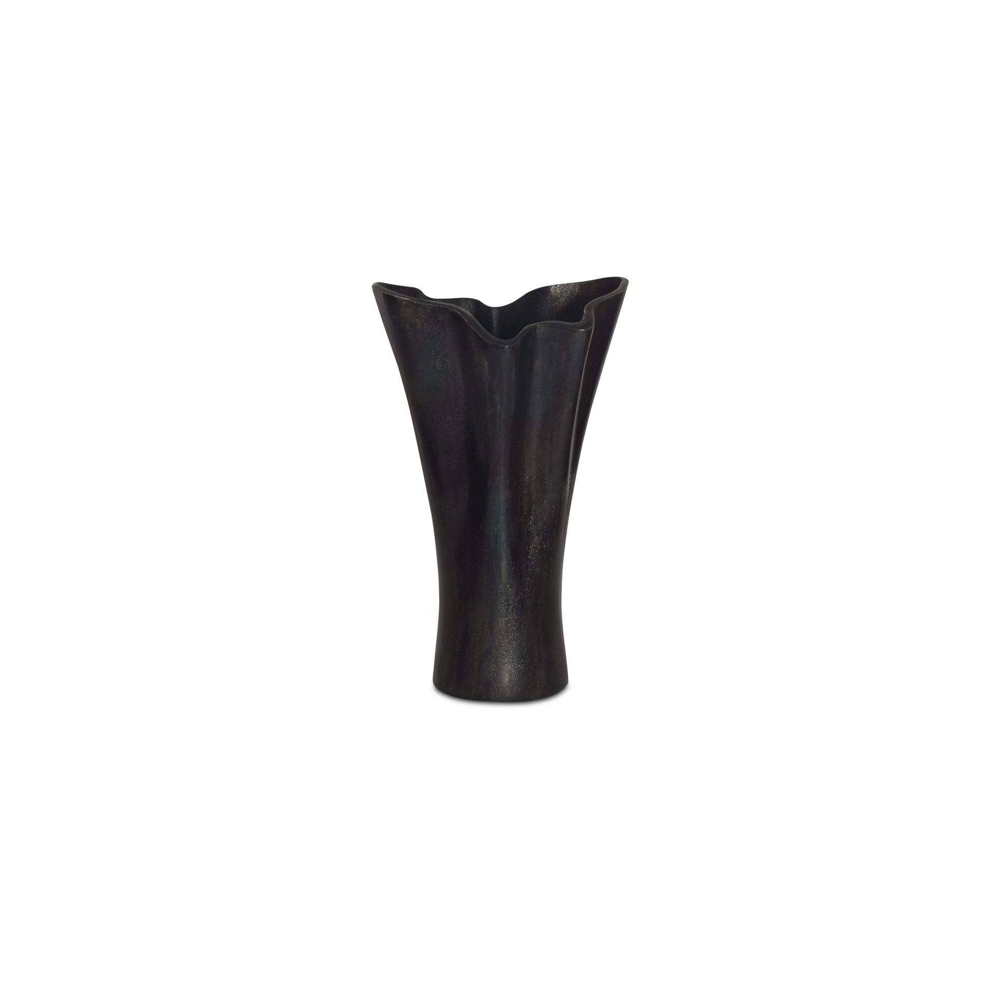 Yeri Cast Aluminum Vase Black by Moe's Home Collection