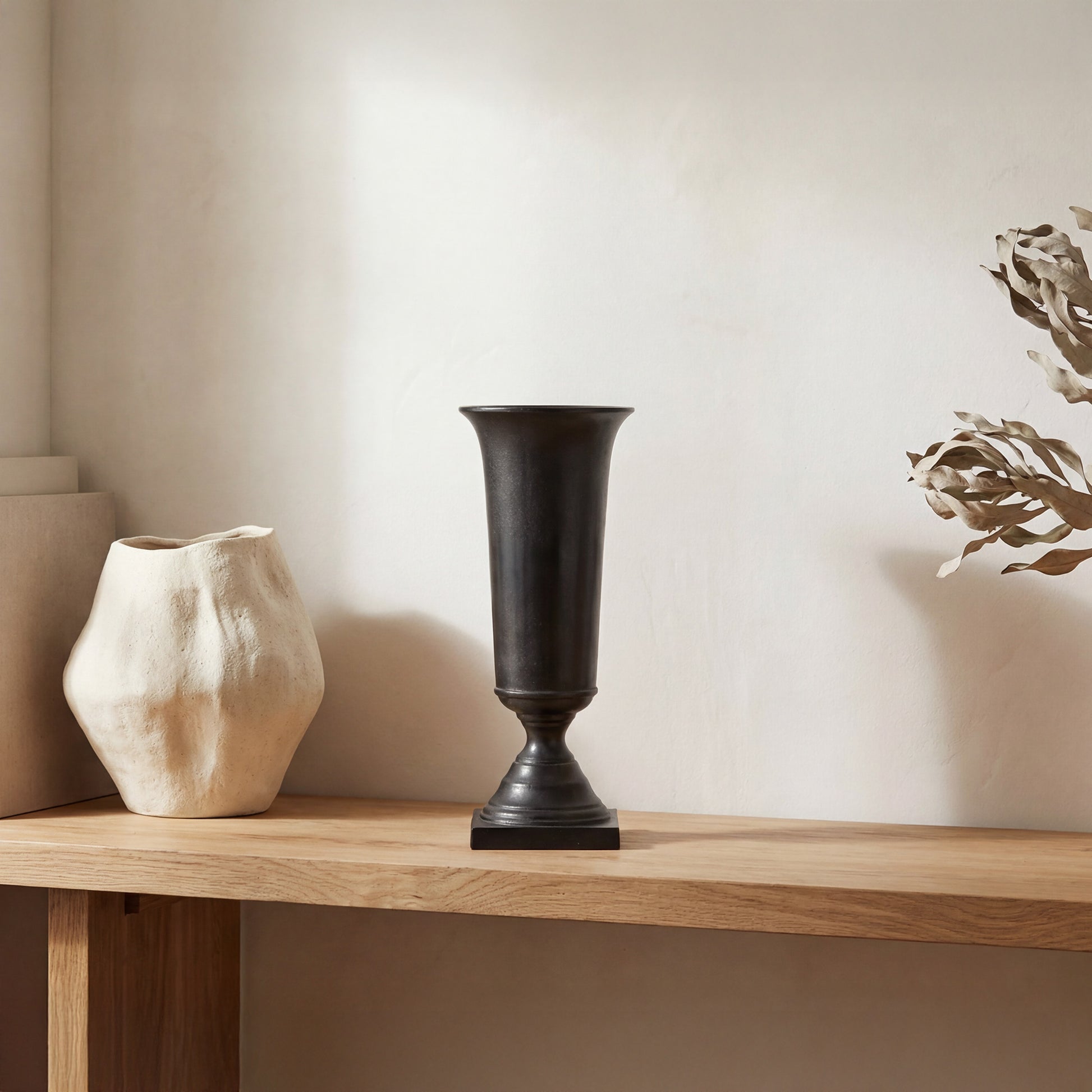 Cassia Cast Aluminum Vase Black by Moe's Home Collection - view 2