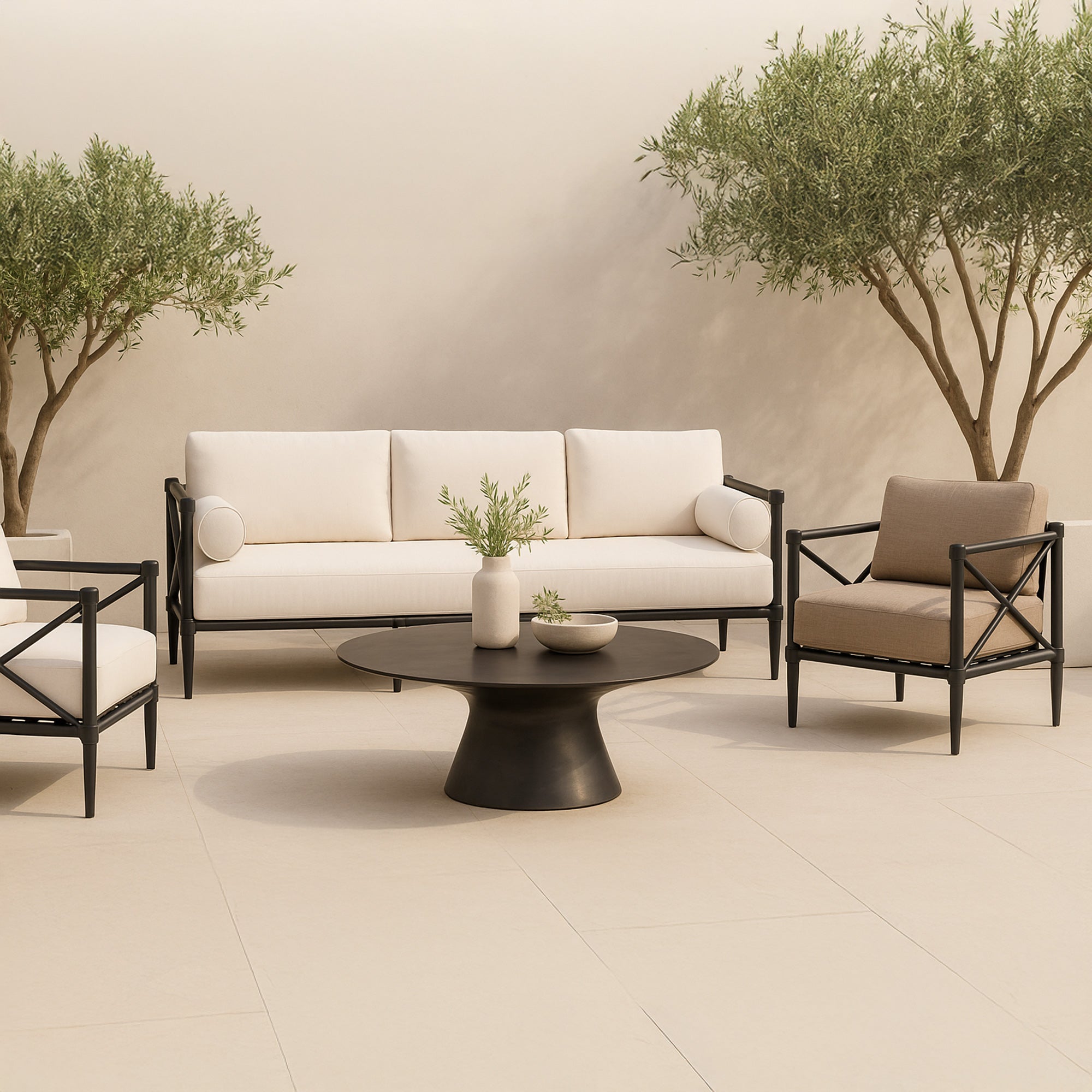 Bardo Outdoor Coffee Table Deep Bronze by Moe's Home Collection - view 2