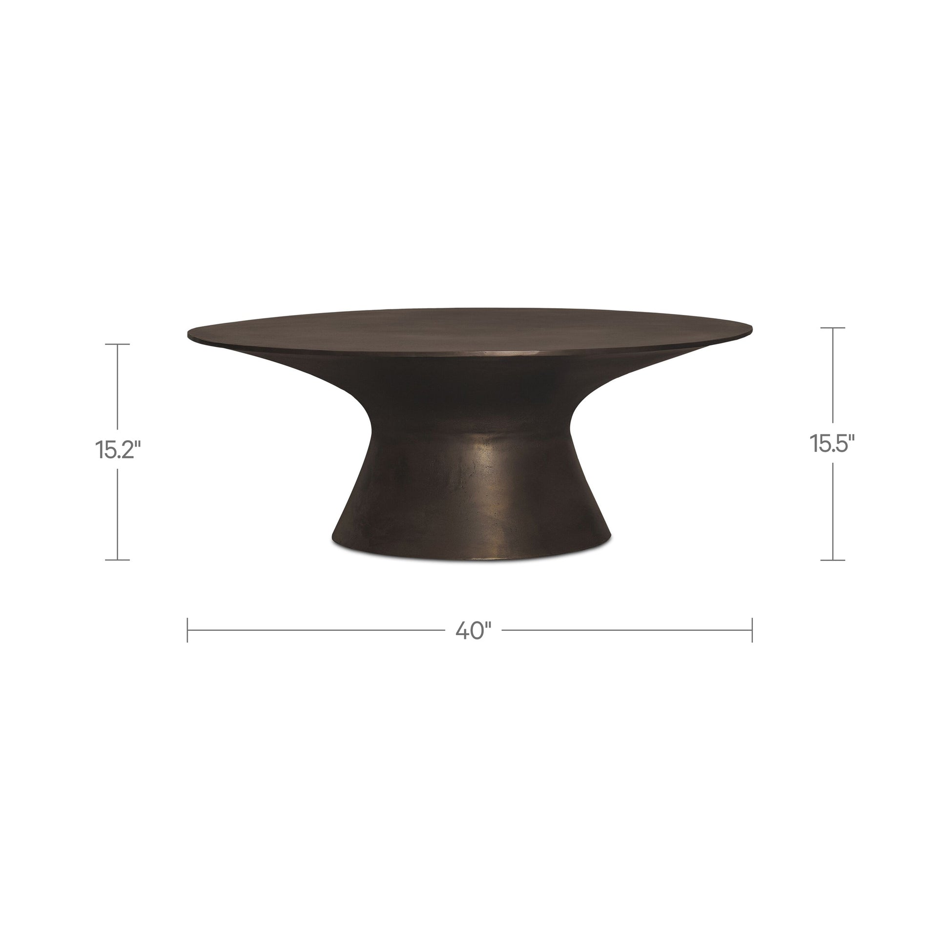 Bardo Outdoor Coffee Table Deep Bronze by Moe's Home Collection - view 3