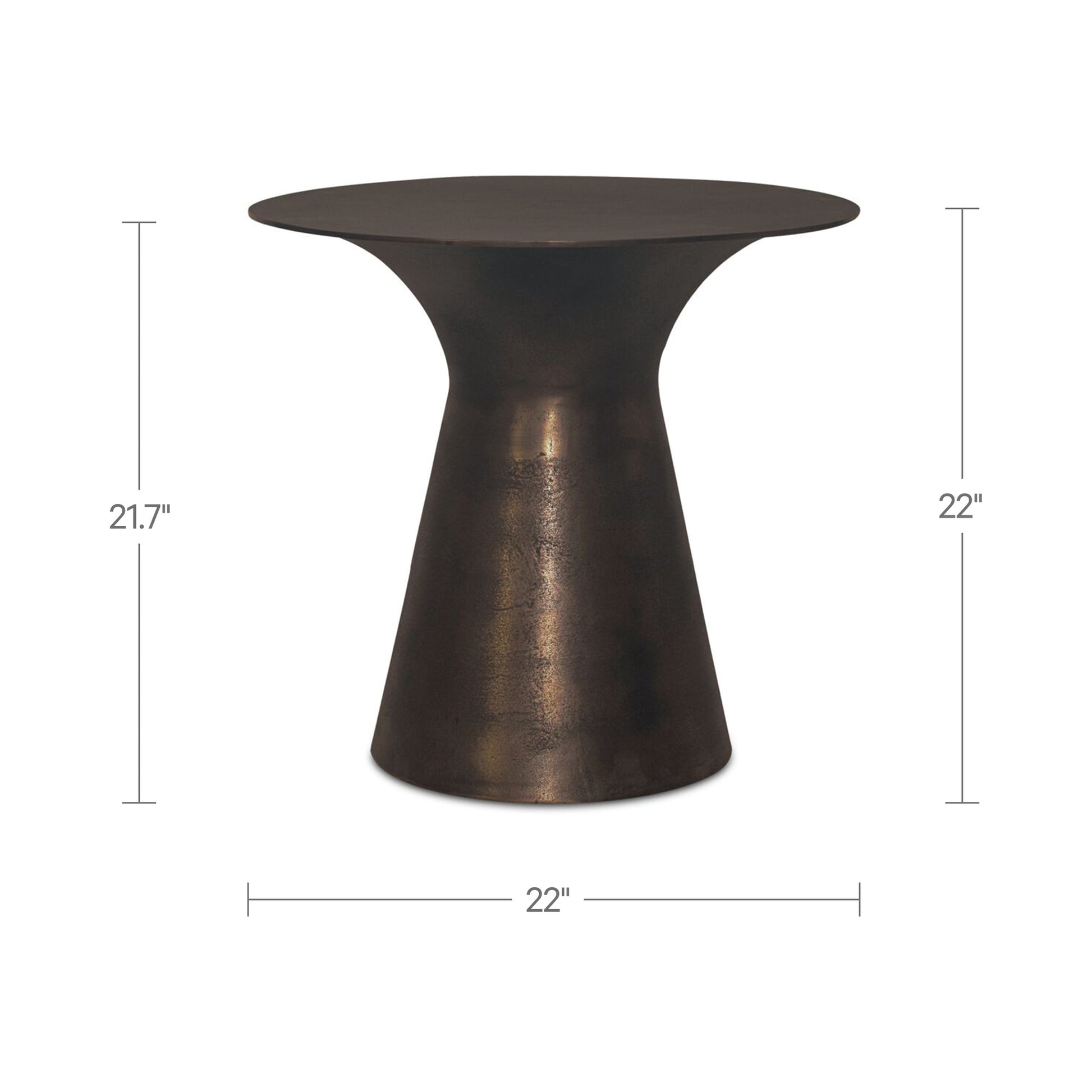 Bardo Outdoor Side Table Deep Bronze by Moe's Home Collection - view 3