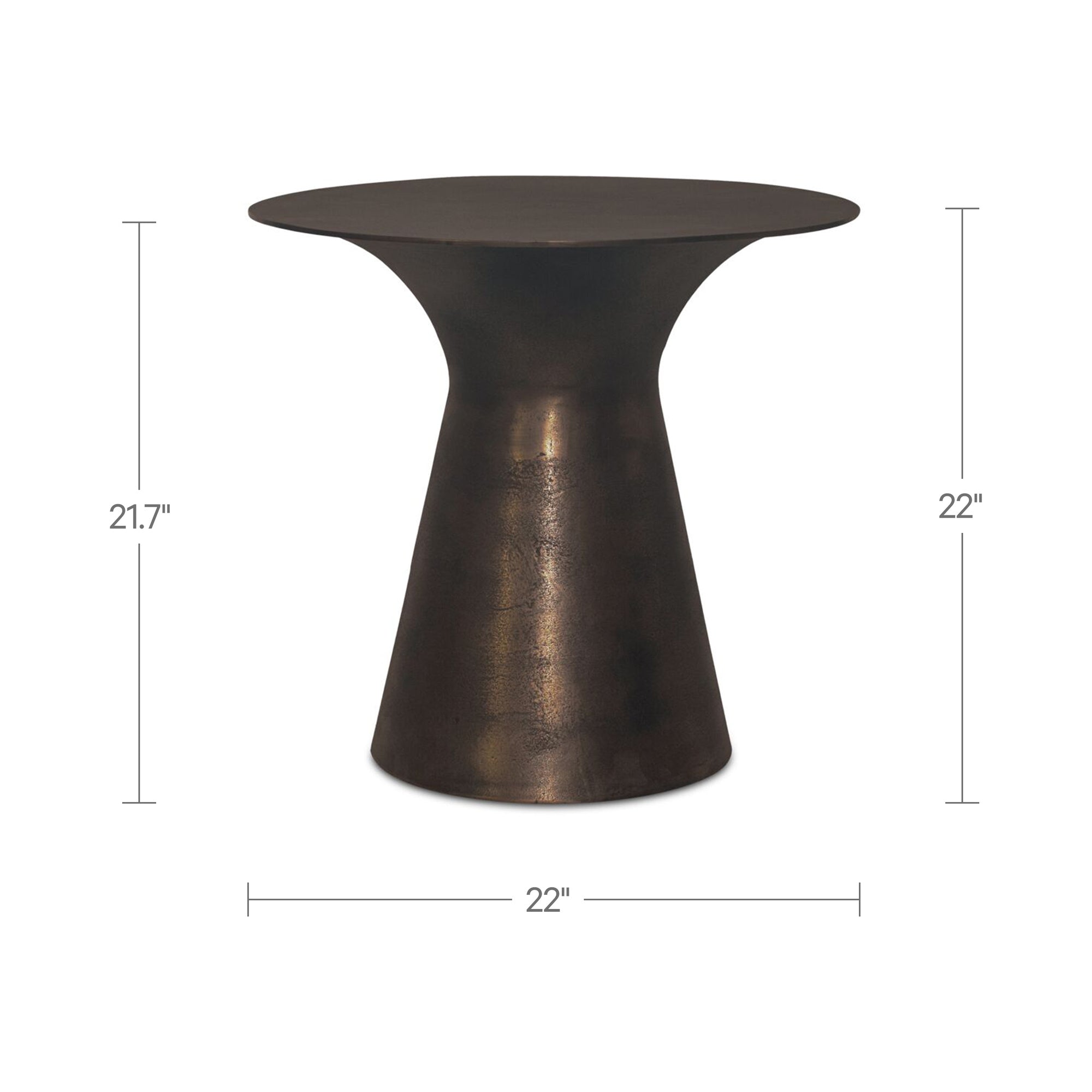 Bardo Outdoor Side Table Deep Bronze by Moe's Home Collection - view 3