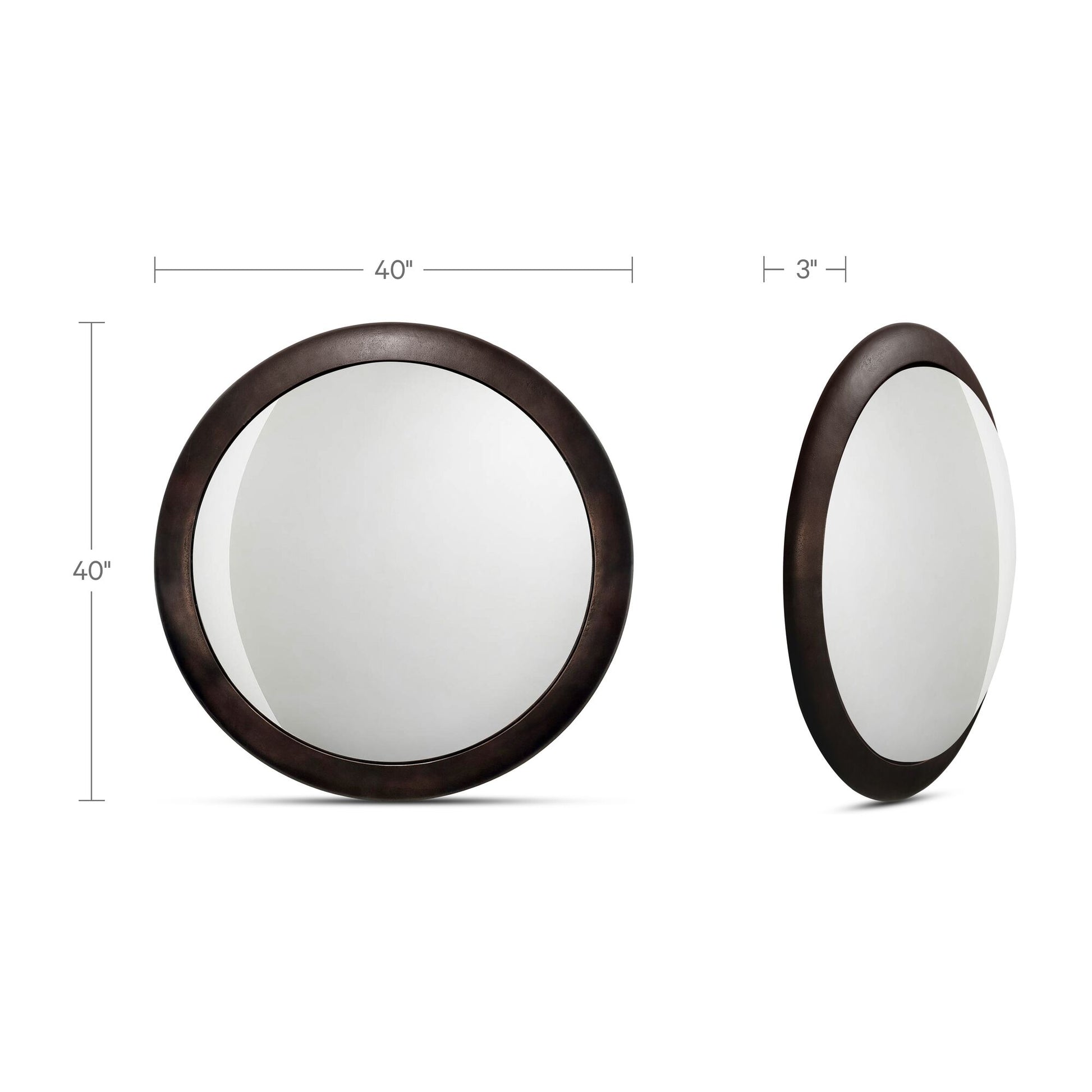 Otis Mirror Blackened Bronze by Moe's Home Collection - view 2