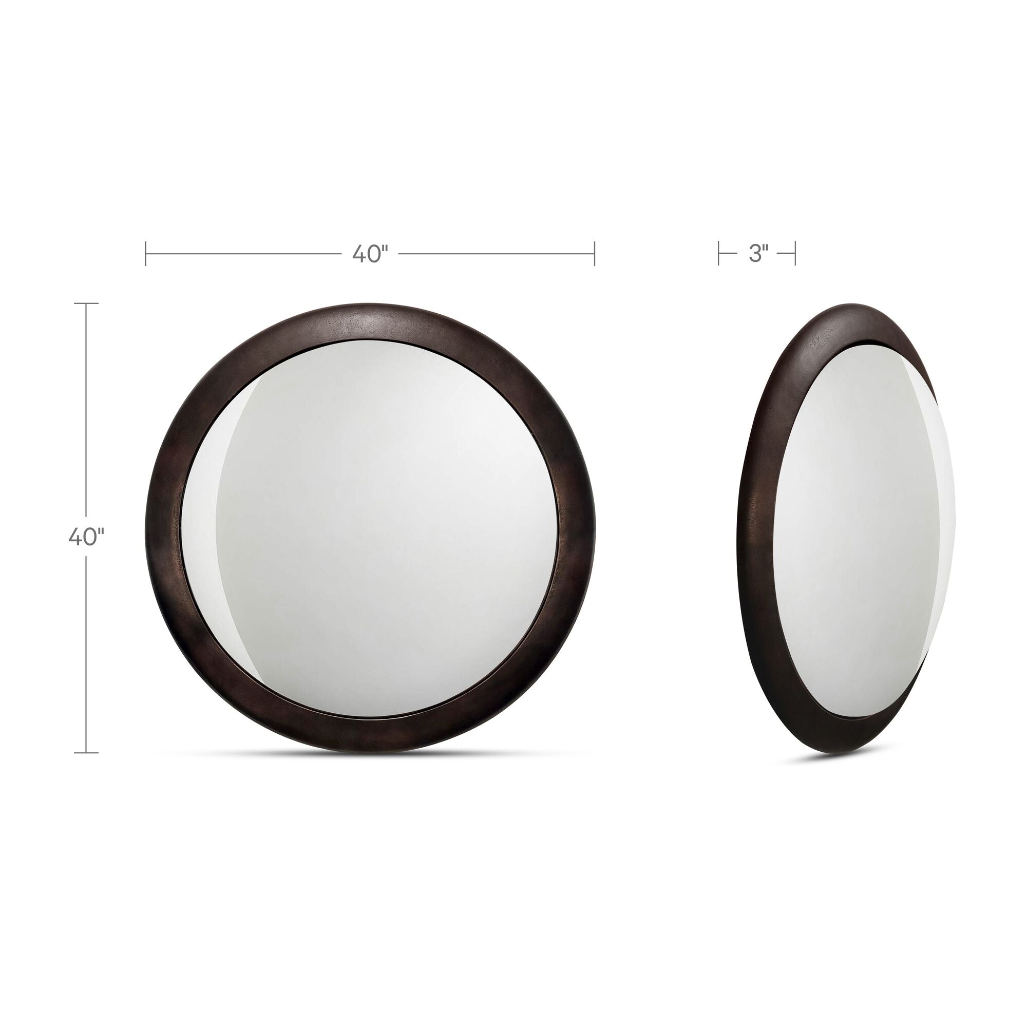 Otis Mirror Blackened Bronze by Moe's Home Collection - view 2