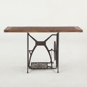 Steampunk Industrial Wood + Iron Console Table 54"