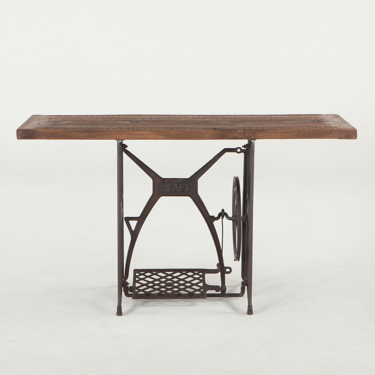 Steampunk Industrial Wood + Iron Console Table 54"