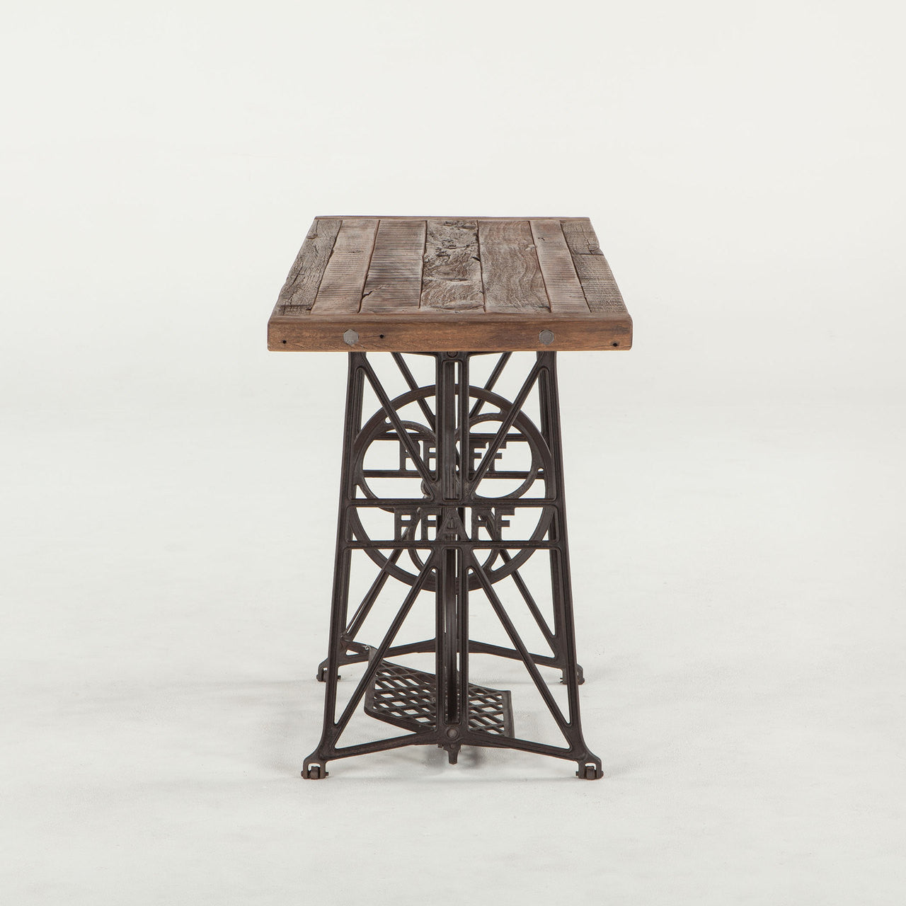 Steampunk Industrial Wood + Iron Sewing Machine Table 54"