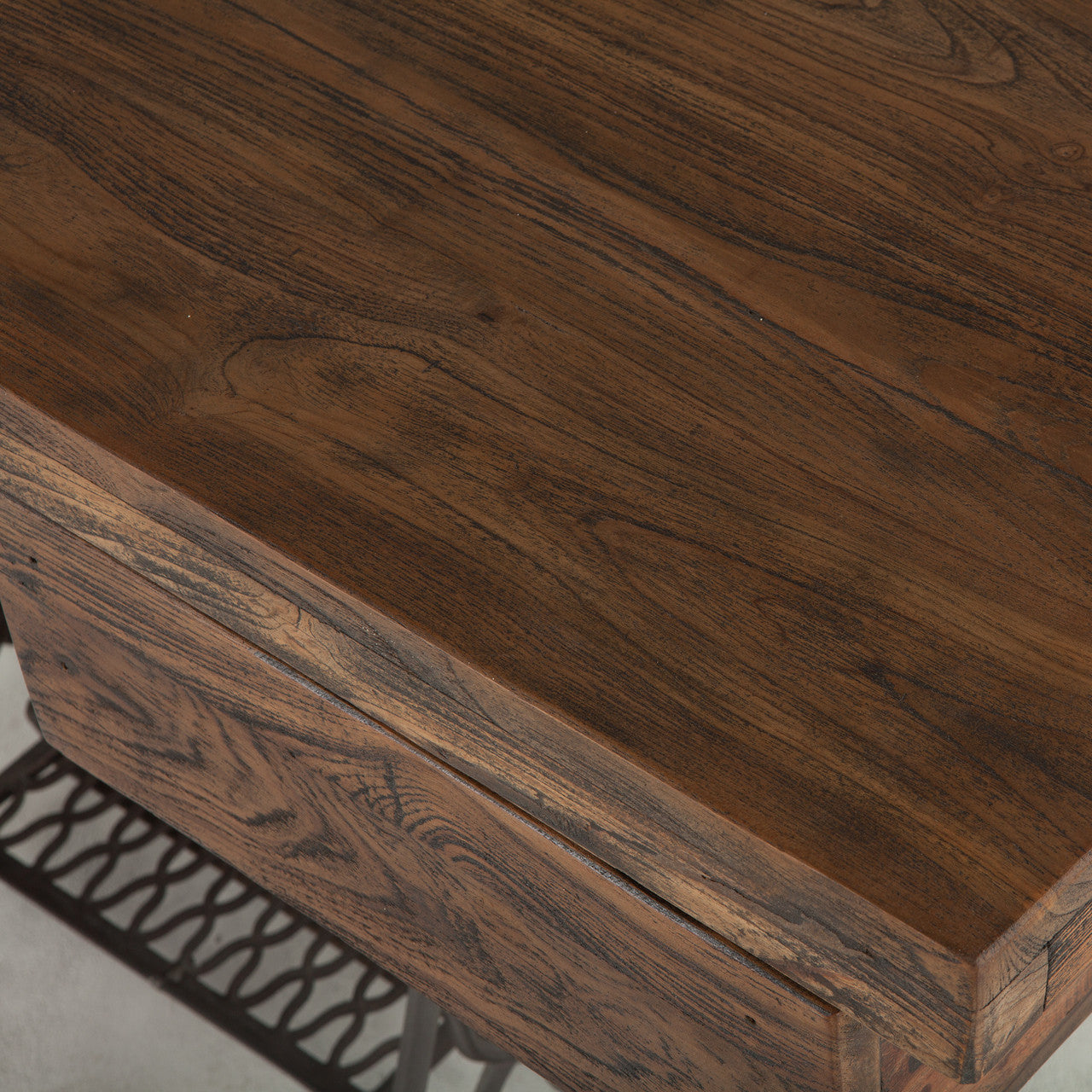 Singer Sewing Machine Base Reclaimed Wood Desk 54"