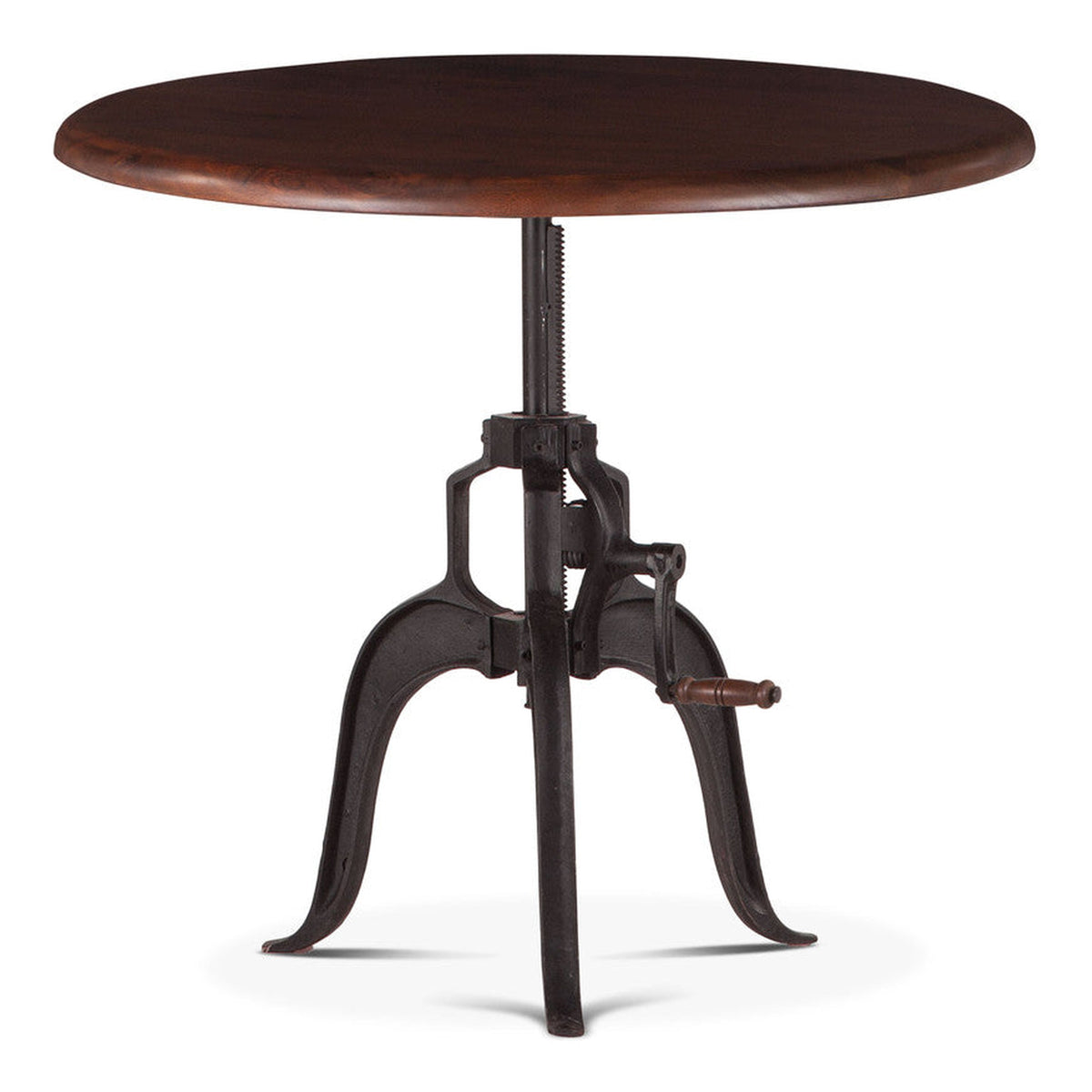 Industrial Loft 30" Adjustable Side Table in Walnut