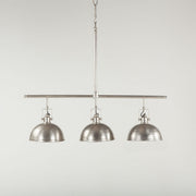 Steampunk Industrial Loft 3 Light Chandelier - Nickel