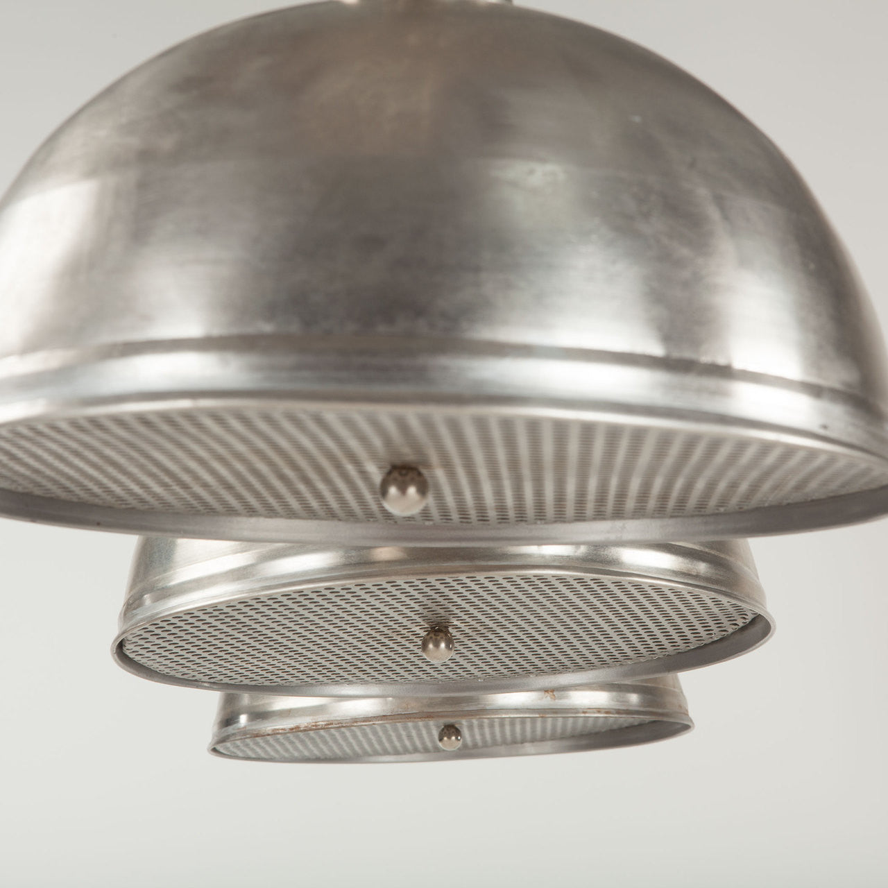 Steampunk Industrial Loft 3 Light Chandelier - Nickel