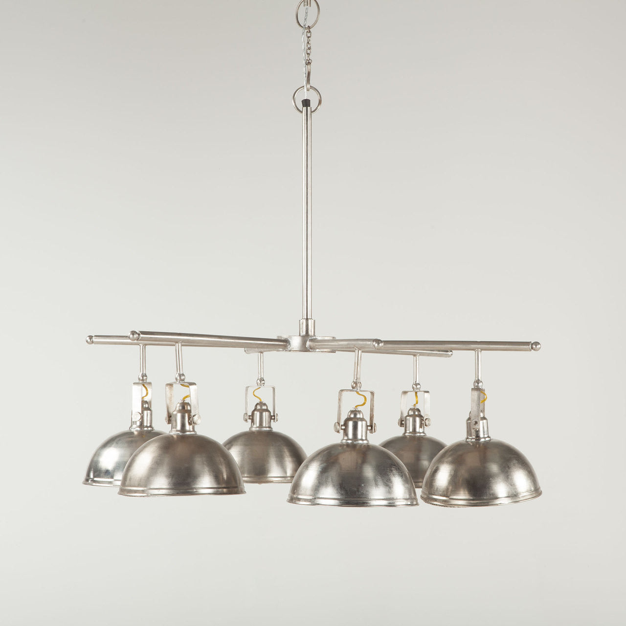 Steampunk Industrial Loft 6 Light Chandelier - Antique Nickel