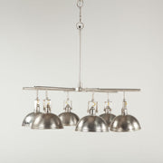 Steampunk Industrial Loft 6 Light Chandelier - Antique Nickel