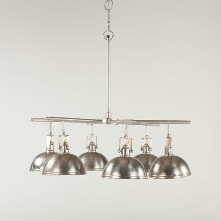 Steampunk Industrial Loft 6 Light Chandelier - Antique Nickel