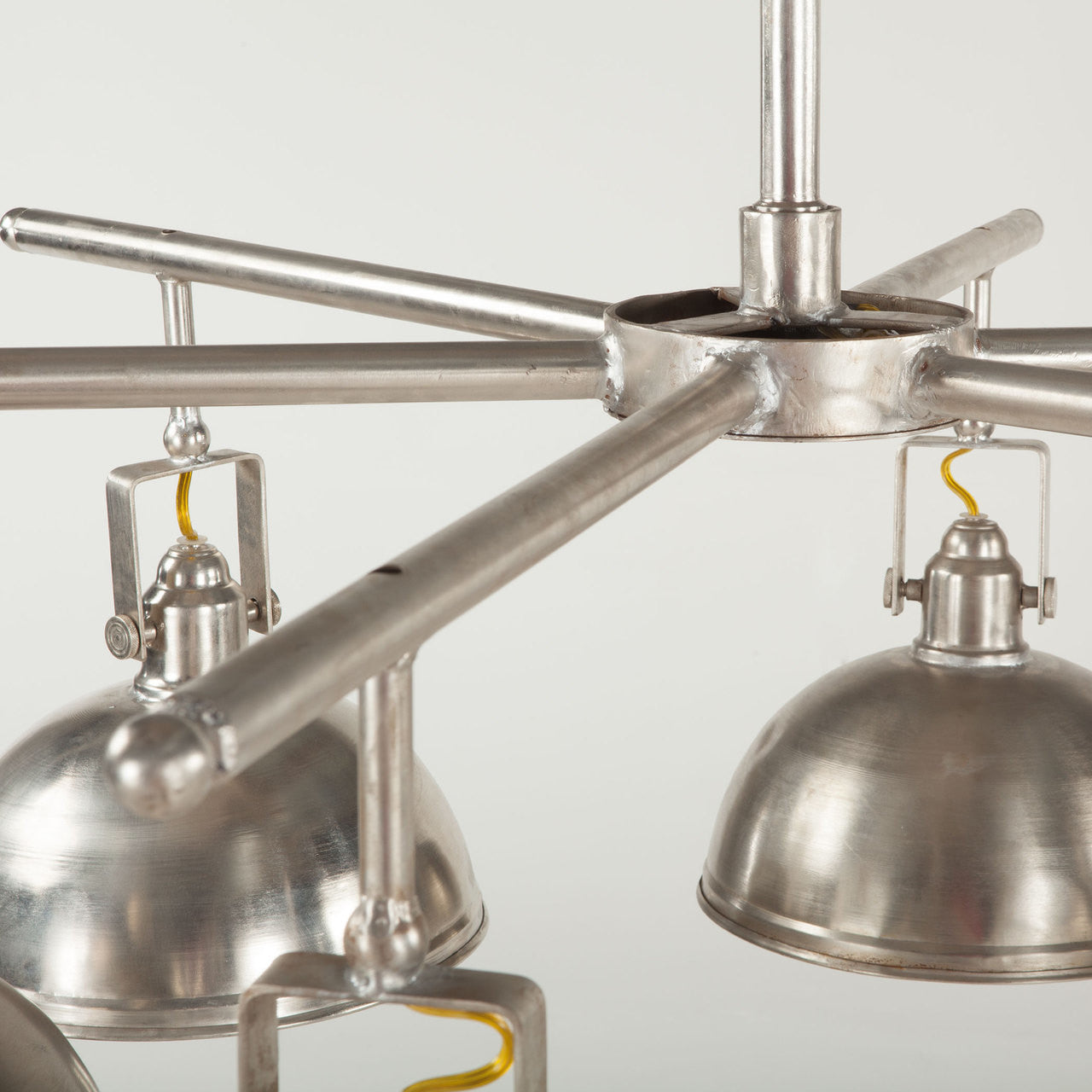 Steampunk Industrial Loft 6 Light Chandelier - Antique Nickel