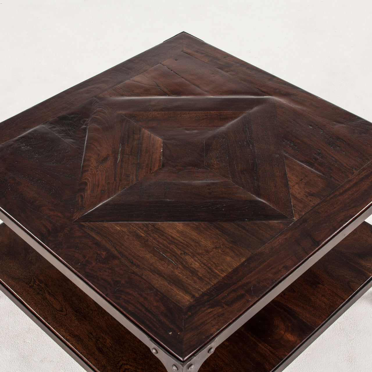 Steampunk Industrial Loft Iron + Wood Square Coffee Table 30"