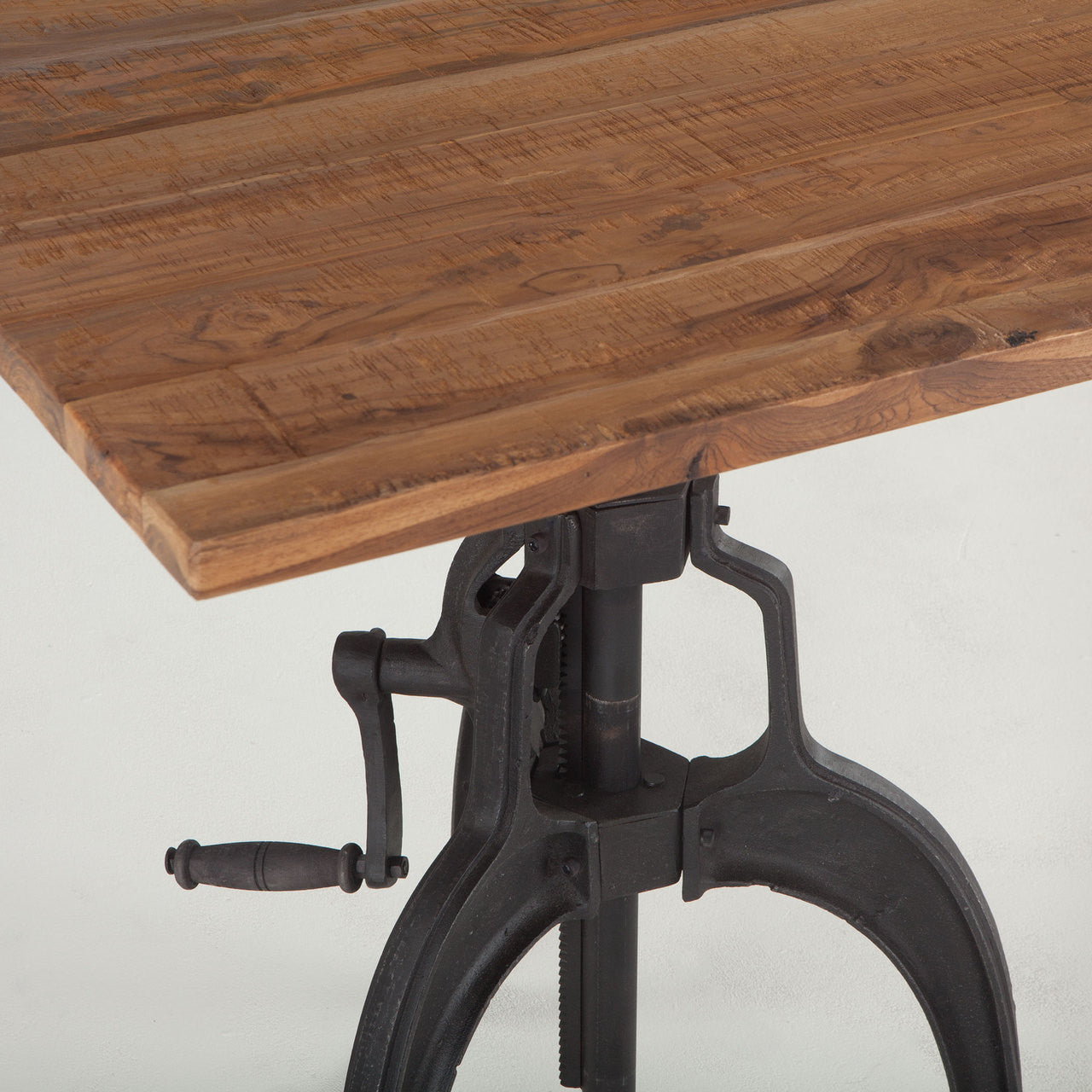 Steampunk Industrial Crank Adjustable Square Table 30"