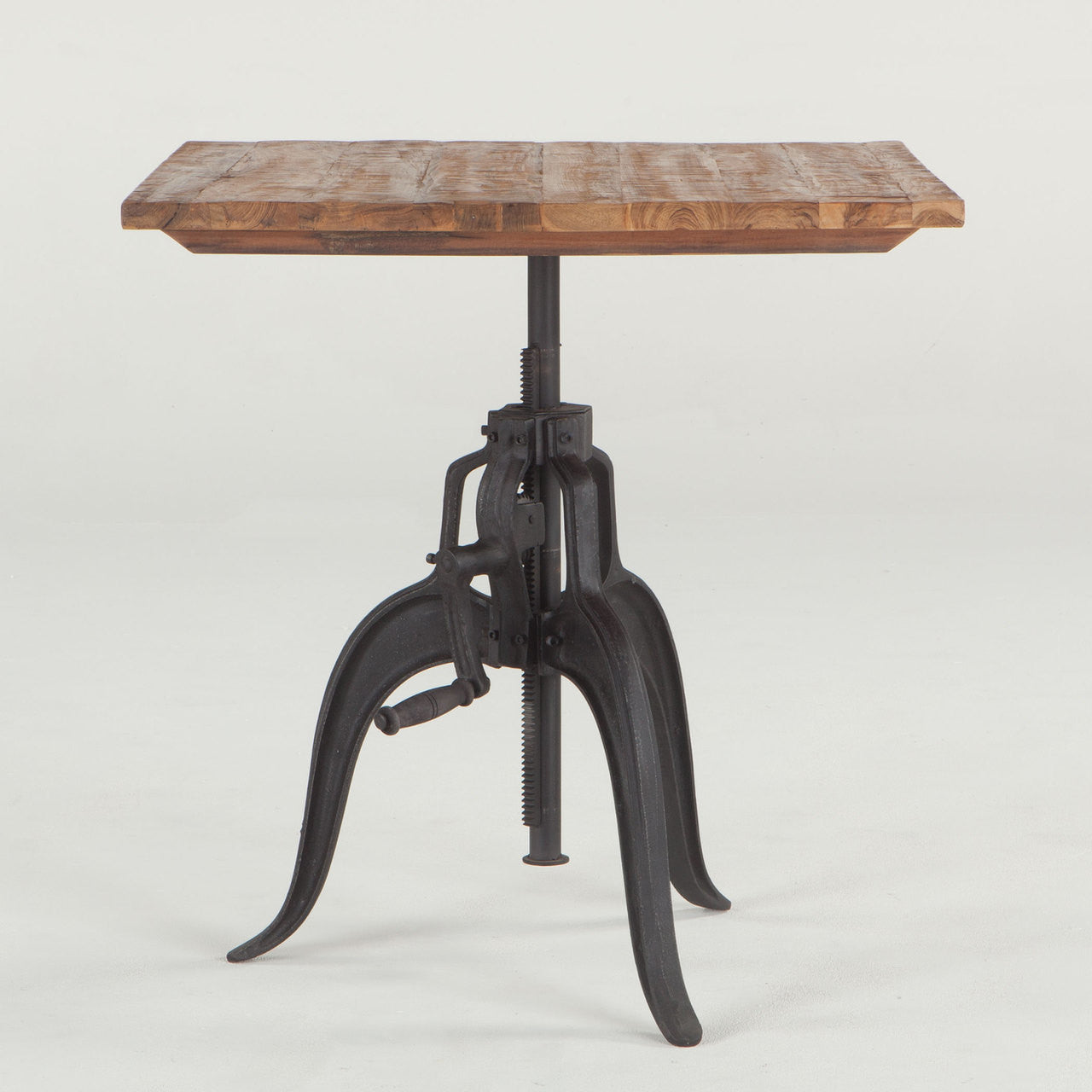 Steampunk Industrial Crank Adjustable Square Table 30"