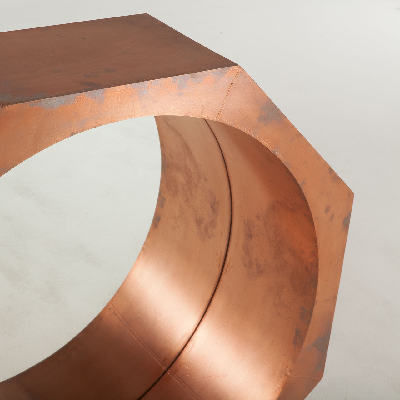 Steampunk Industrial Octagonal Mirror 34"- Copper