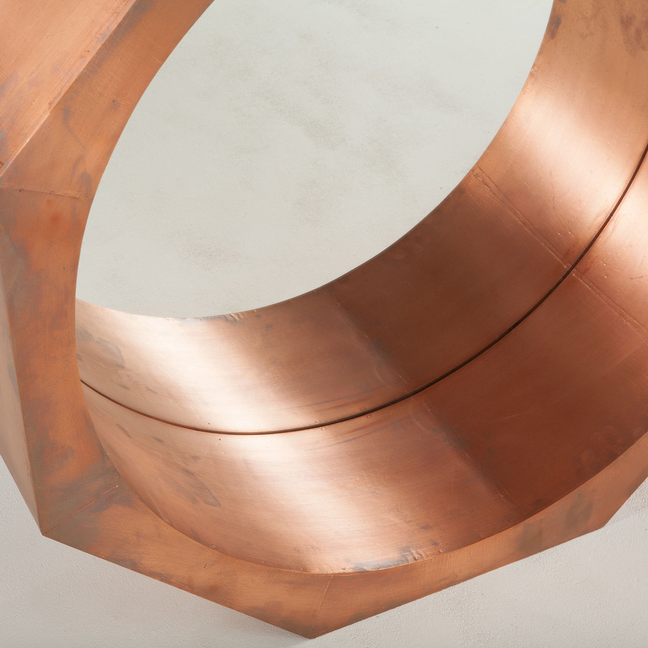 Steampunk Industrial Octagonal Mirror 34"- Copper
