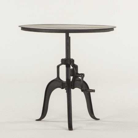 smilenao アイアンフレーム　アンティークST コンラウンドテーブル Steampunk Industrial Iron Crank Adjustable Round Table 30