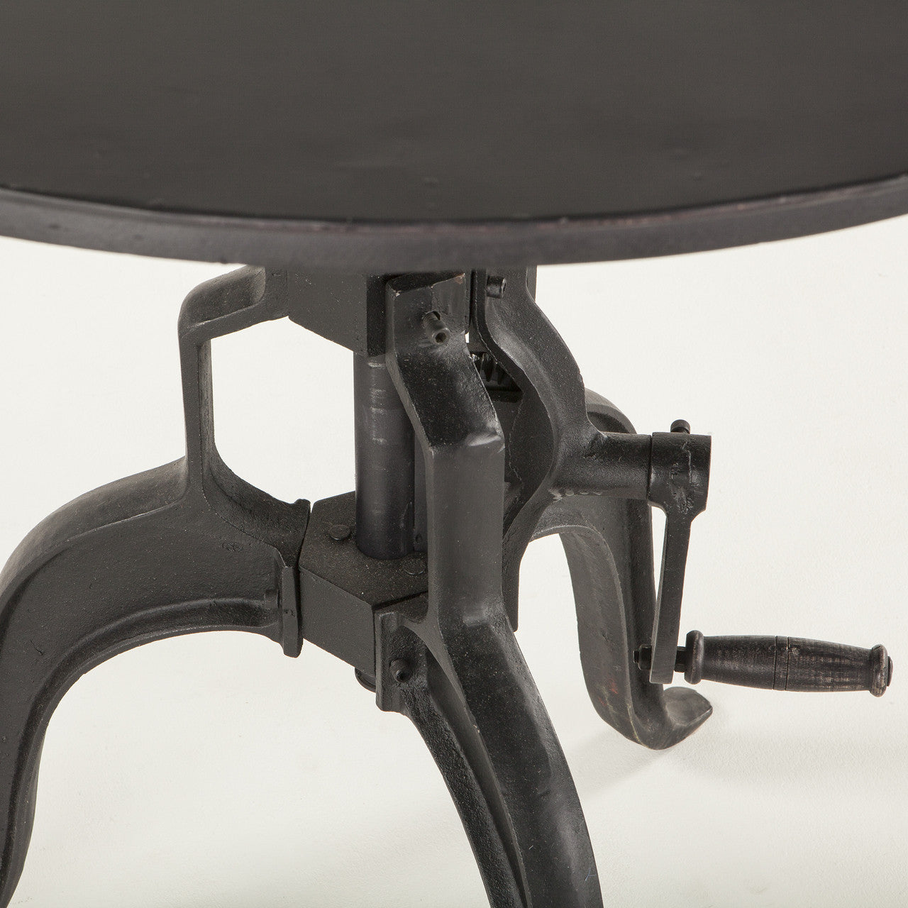 Steampunk Industrial Crank Adjustable Round Table 36"