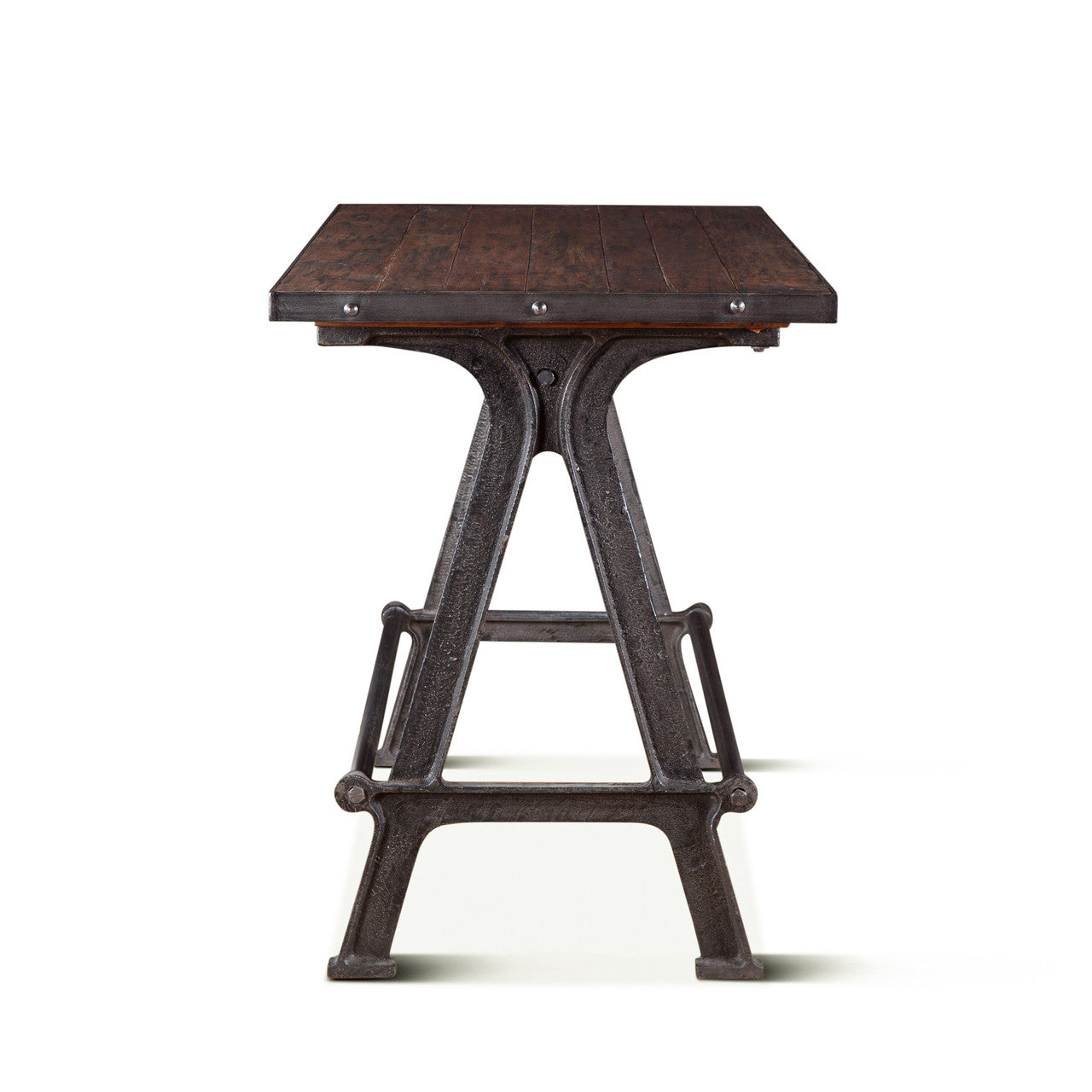Industrial Teak 66" Gathering Table in Natural Reclaimed Wood