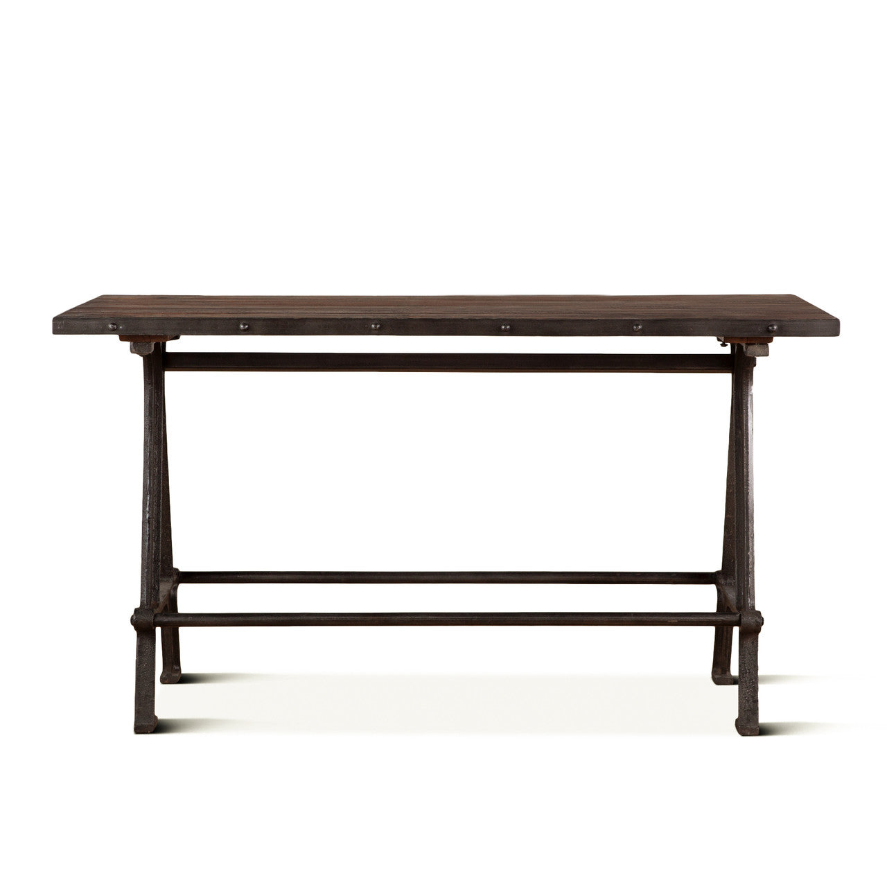 Industrial Teak 66" Gathering Table in Natural Reclaimed Wood