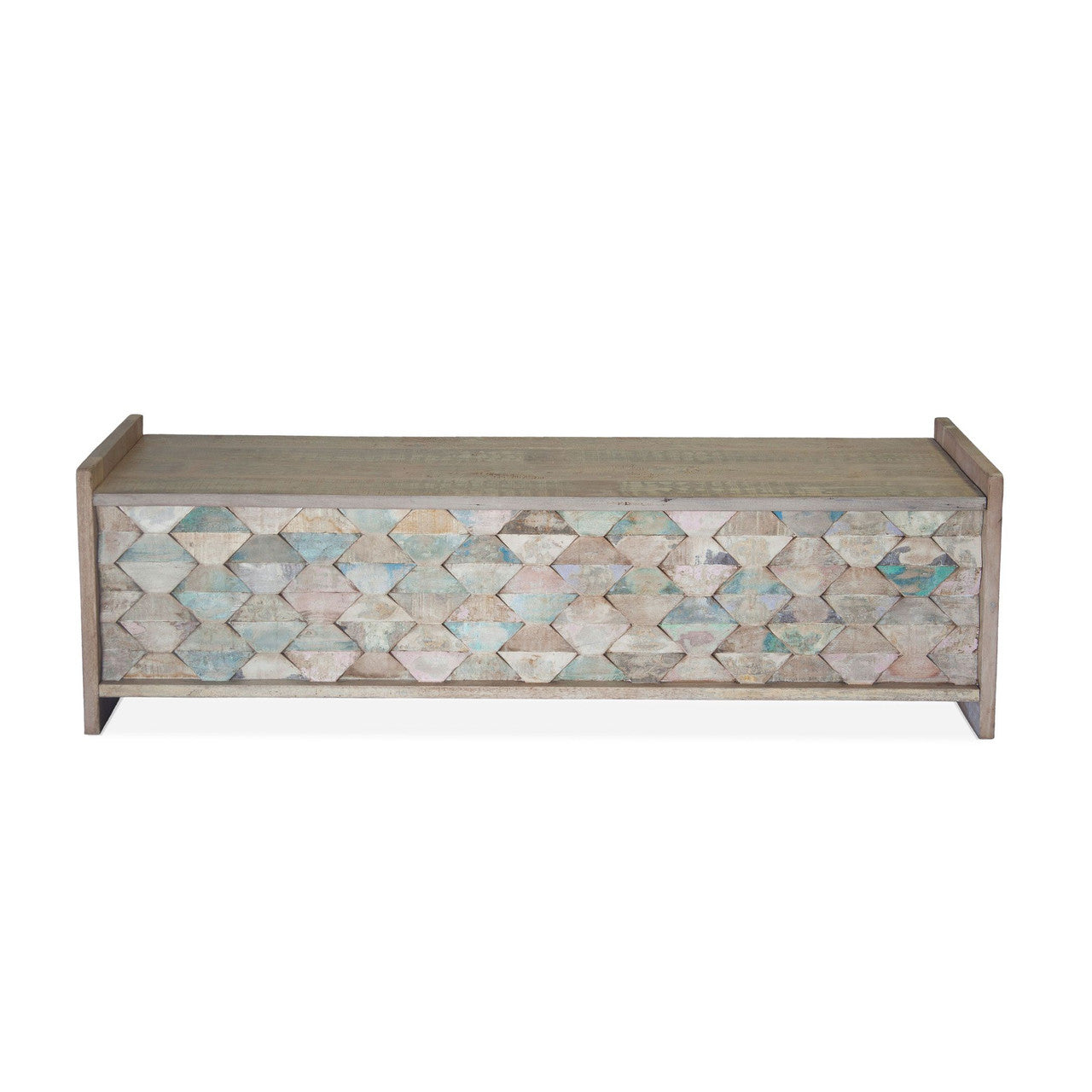 Shabby Chic Vintage Reclaimed Teak Storage Bench