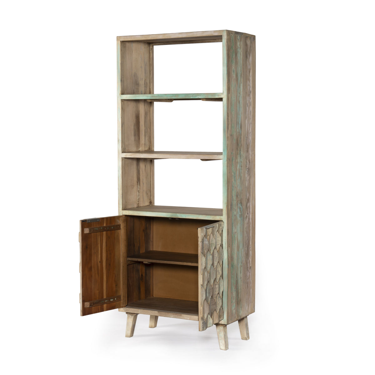 Ibiza 31" Bookshelf in Vintage Teal Reclaimed Wood - image 3
