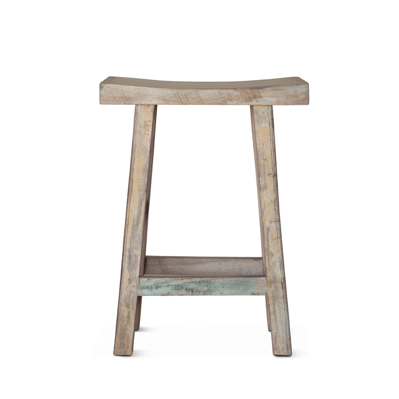 Ibiza 19" Counter Chair in Vintage Teal Reclaimed Wood