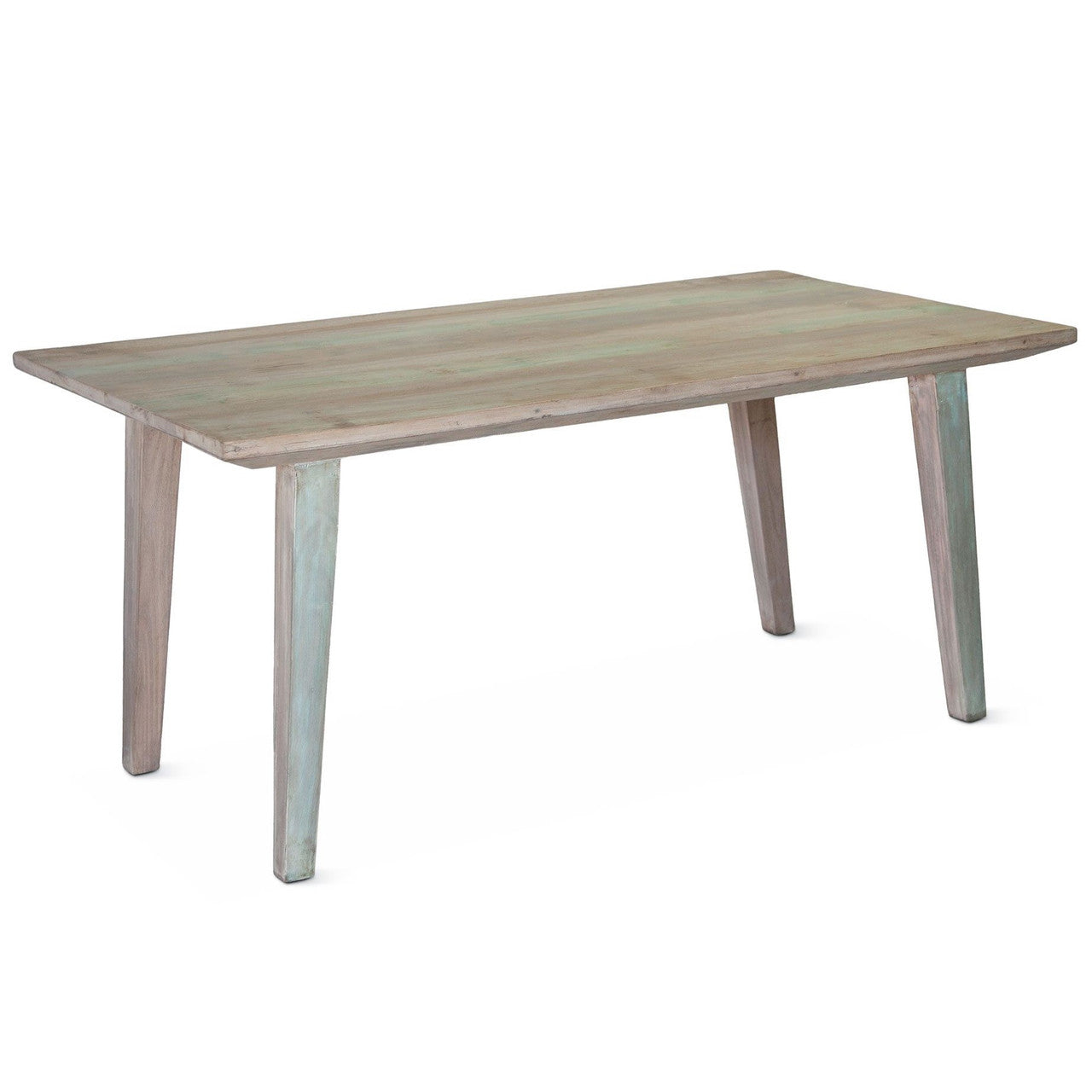 Shabby Chic Vintage Reclaimed Teak Dining Table 66"