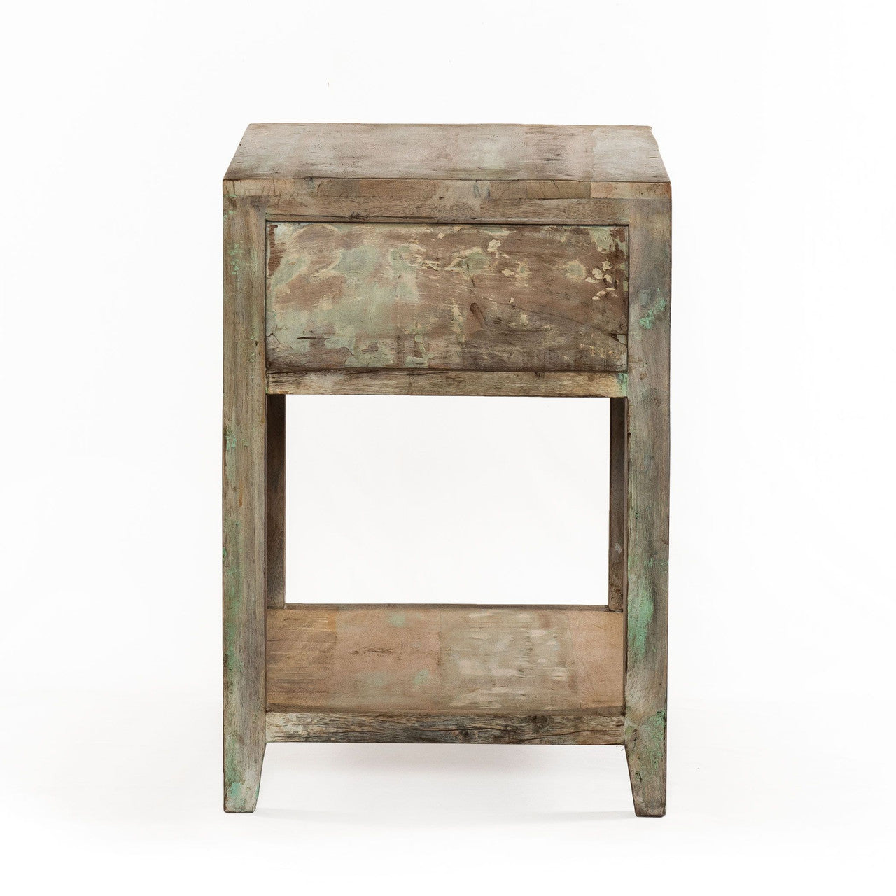 Shabby Chic Vintage Reclaimed Teak 1 Drawer Nightstand