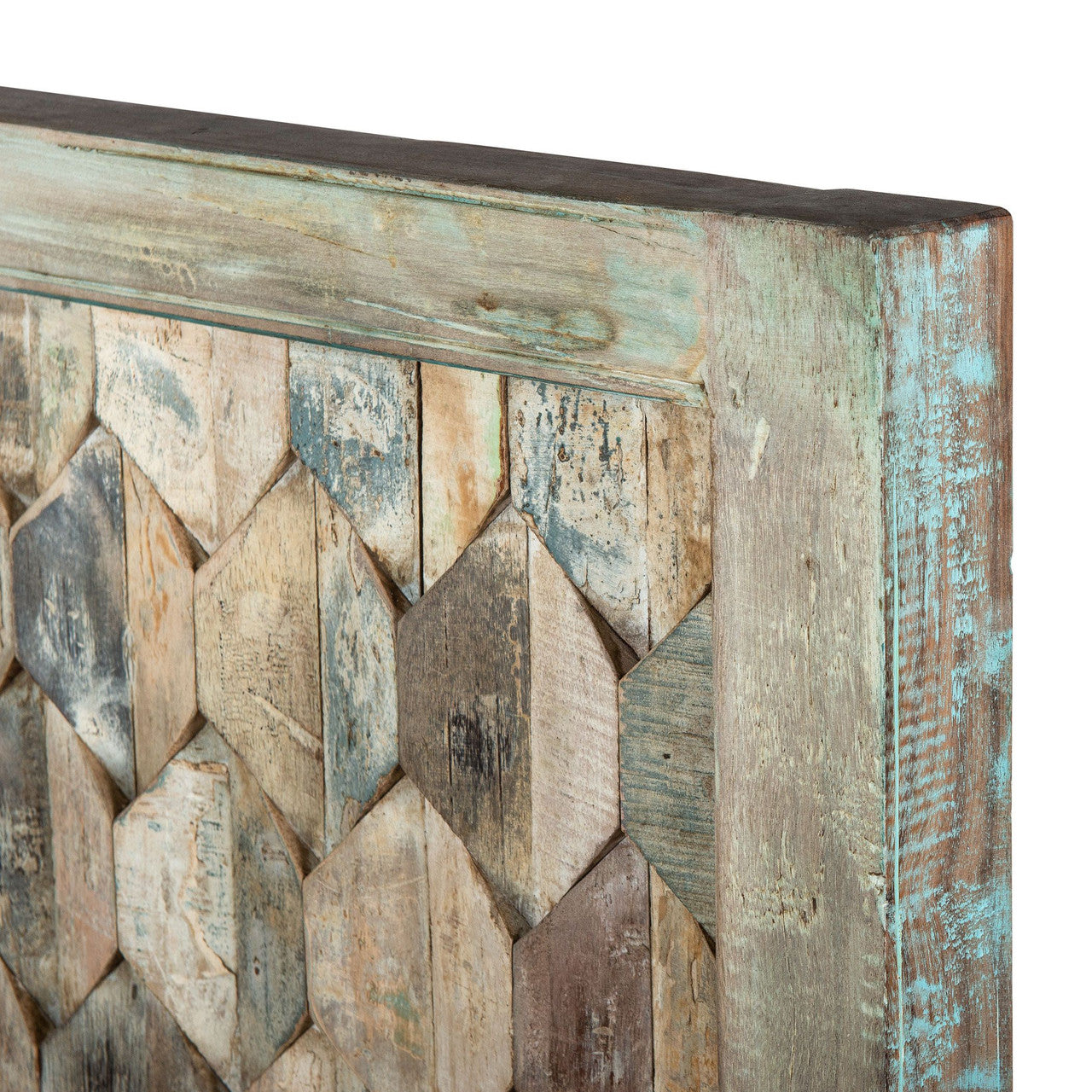 Shabby Chic Vintage Reclaimed Teak Wood King Bed