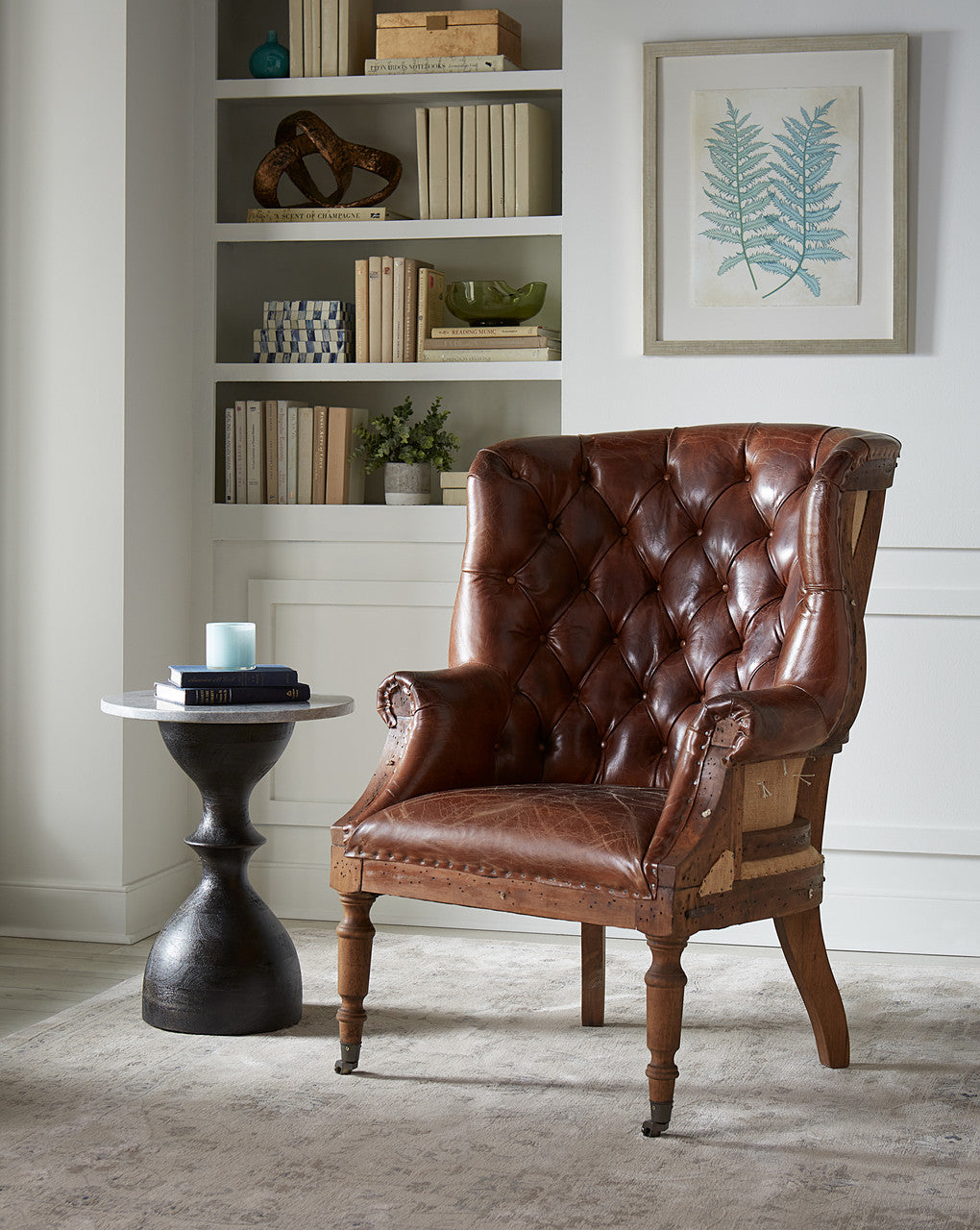 Jaipur Martini 18" Black Side Table