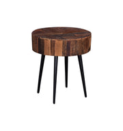 Jaipur 22" Round Side Table in Reclaimed Wood